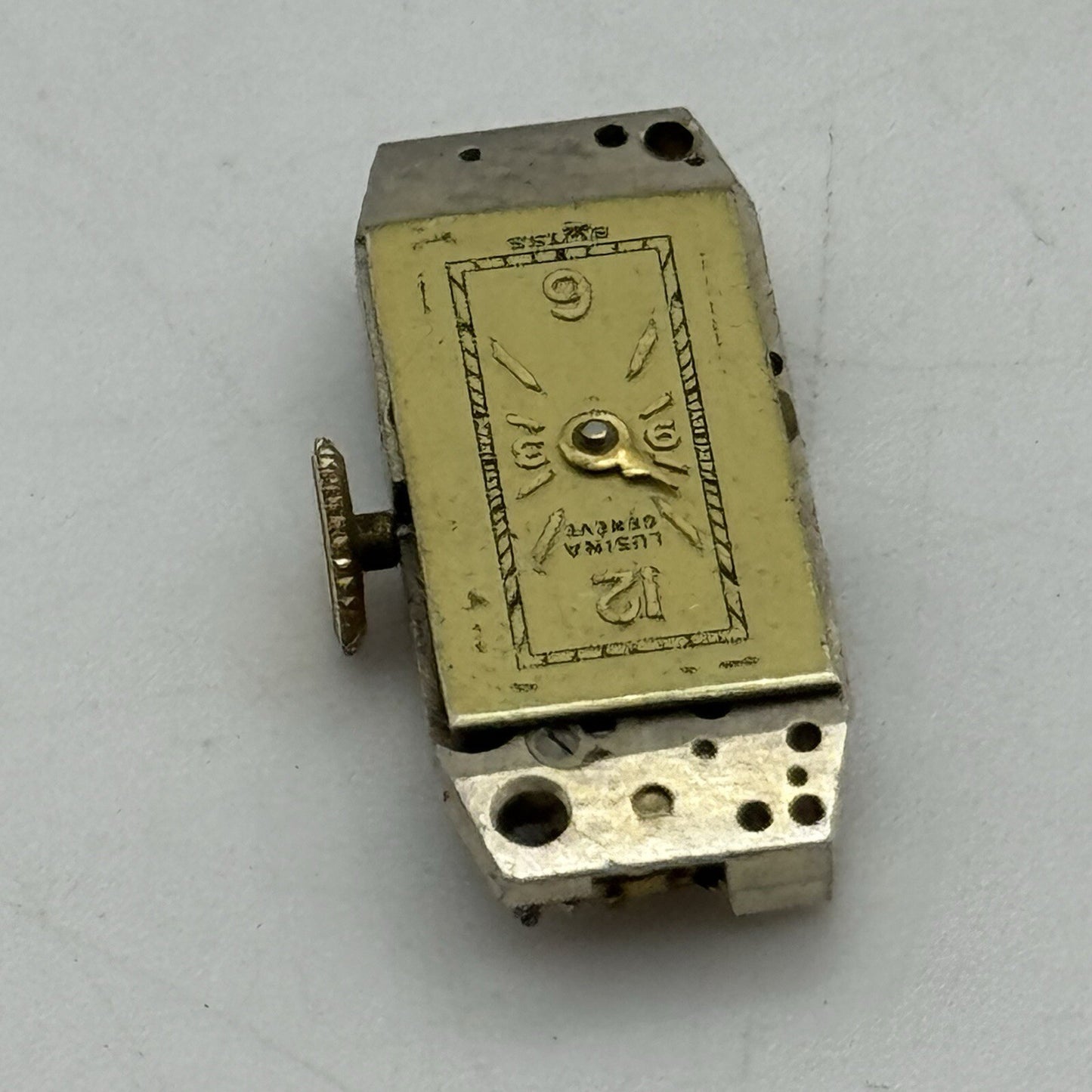 8.9mm Lusina Geneve Small Tank Watch Movement Restoration Parts Repair Bal Ok