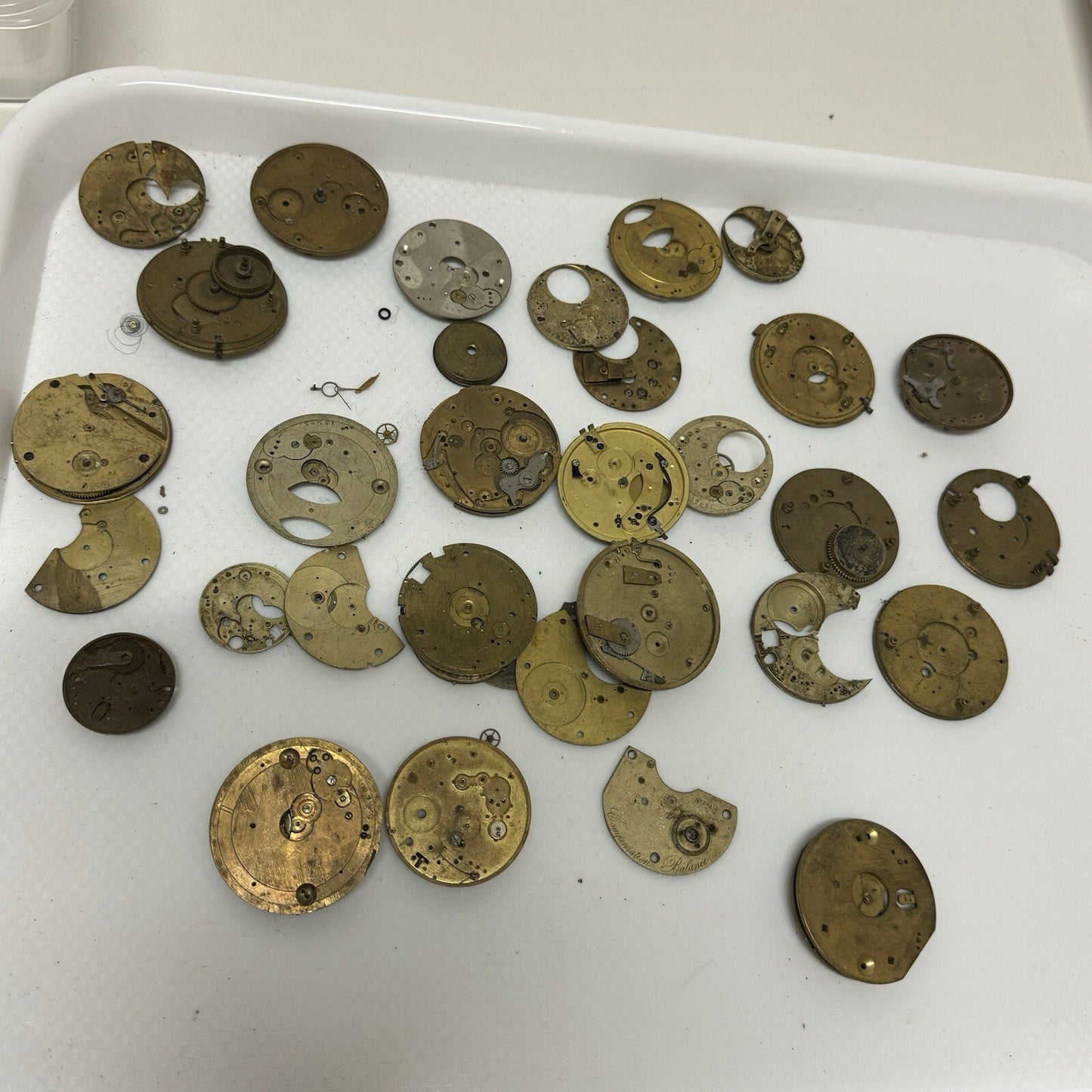 590 Grams Mixed Partial Pocket Watch Movements Watchmakers Job Lot Spares Parts