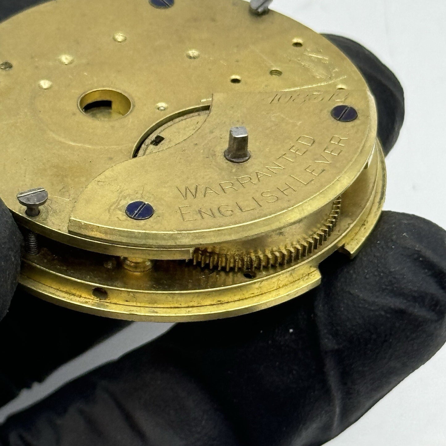 45.8mm Warranted English Lever Pocket Watch Movement FOR PARTS Restoration