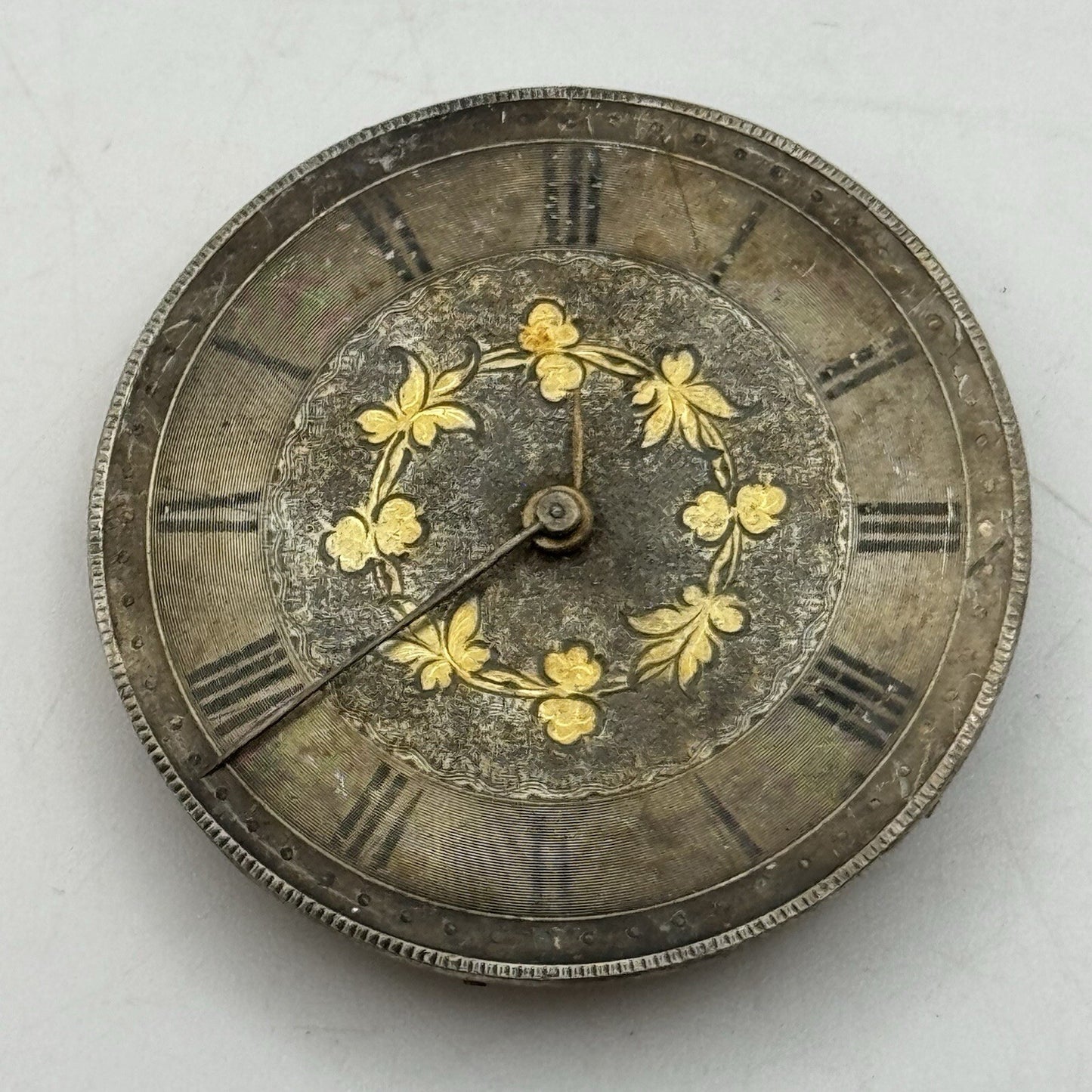36.7mm Stauffer C X De Fonds Beautiful Dial Cylinder Watch Movement FOR PARTS