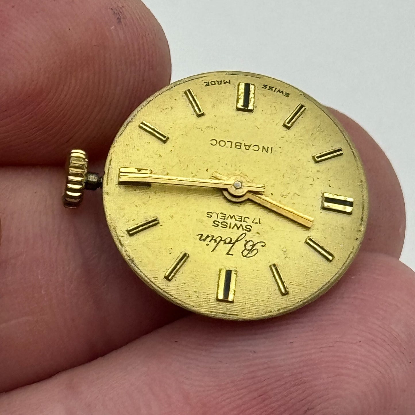 15.5mm B Jobin ETA 2412 Swiss Manual Wind 17 Jewels Watch Movement PARTS REPAIR