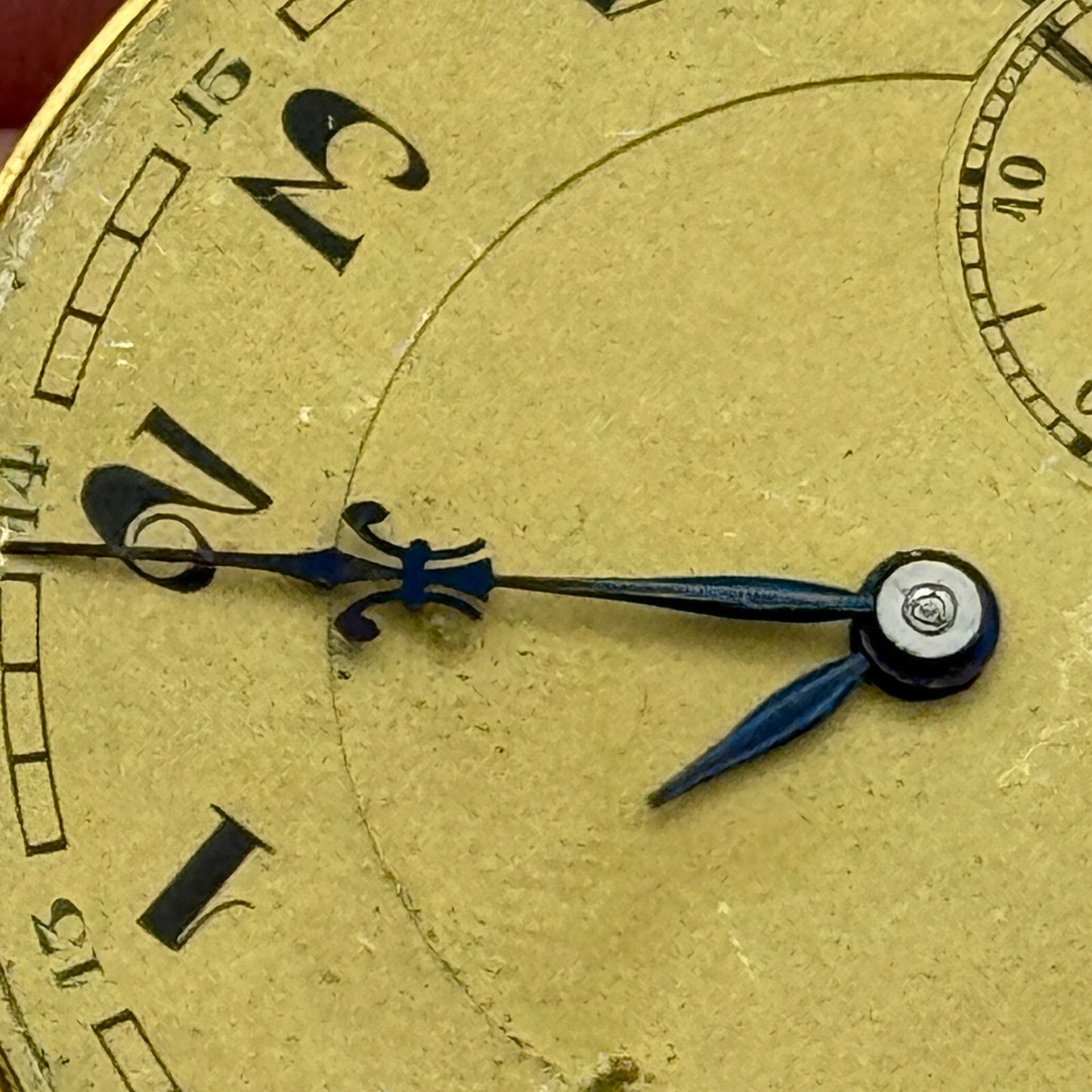 42.9mm Unidentified Open Face Sub Seconds Swiss Pocket Watch Movement PARTS