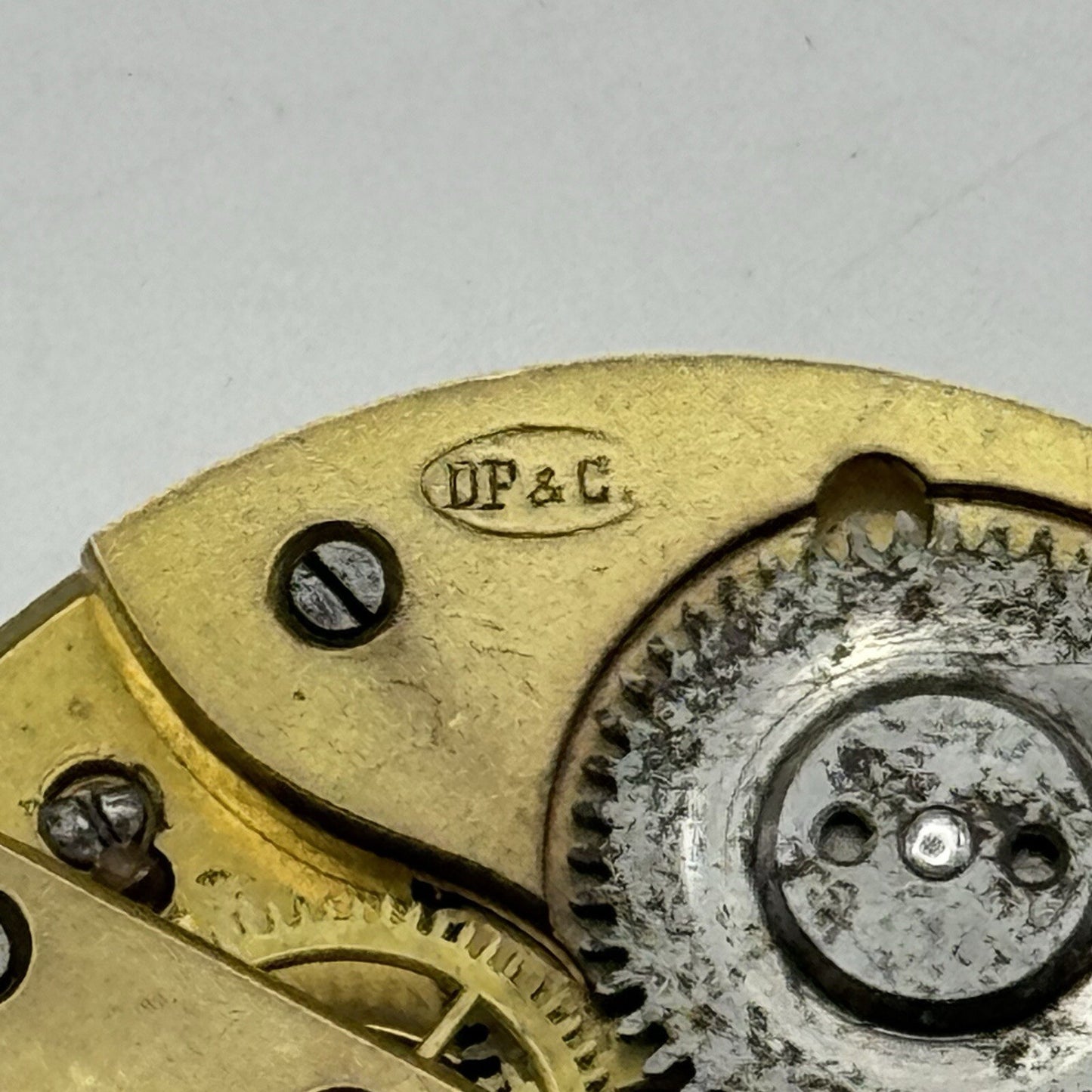 41.2mm Manual Wind D F & C Cylinder Pocket Watch Movement Dial FOR PARTS