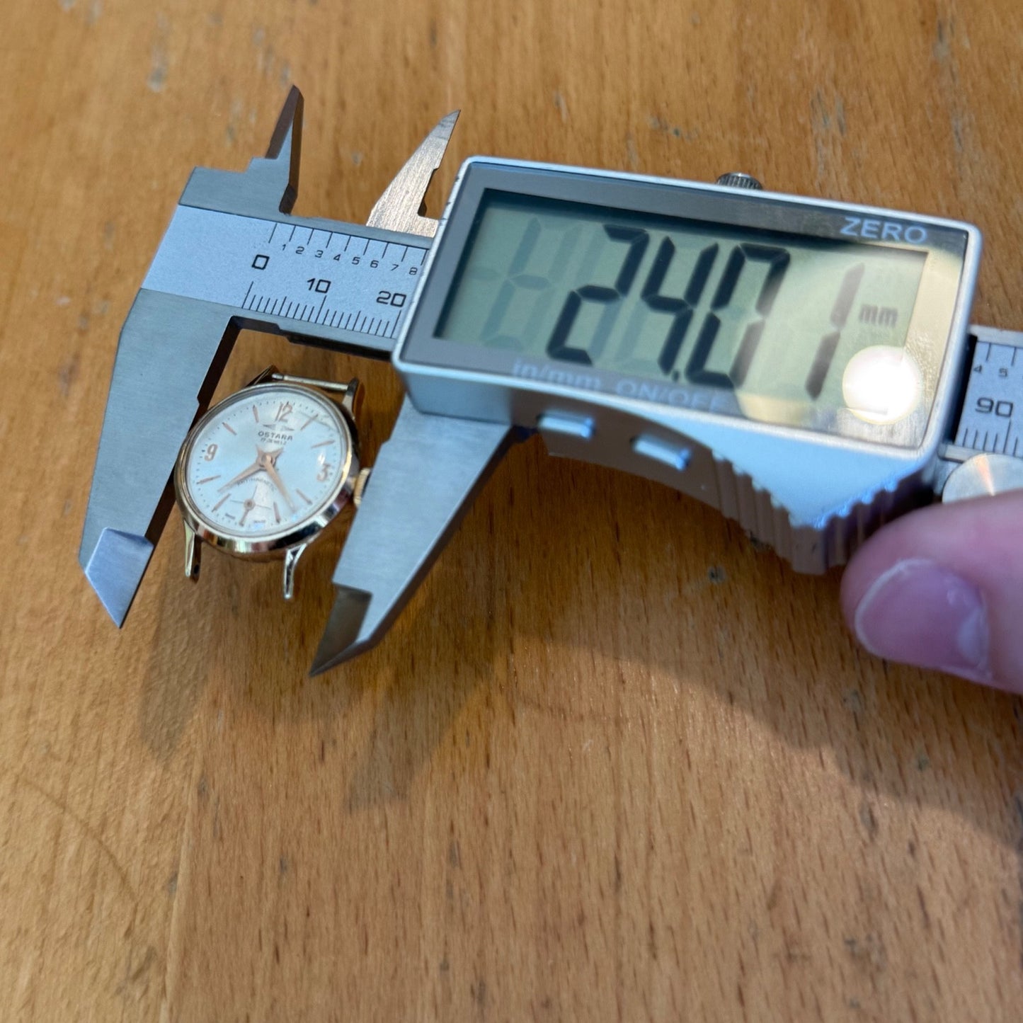 22mm Running Vintage Ostara 17 Jewels Swiss Sub Seconds Manual Wind Watch PARTS