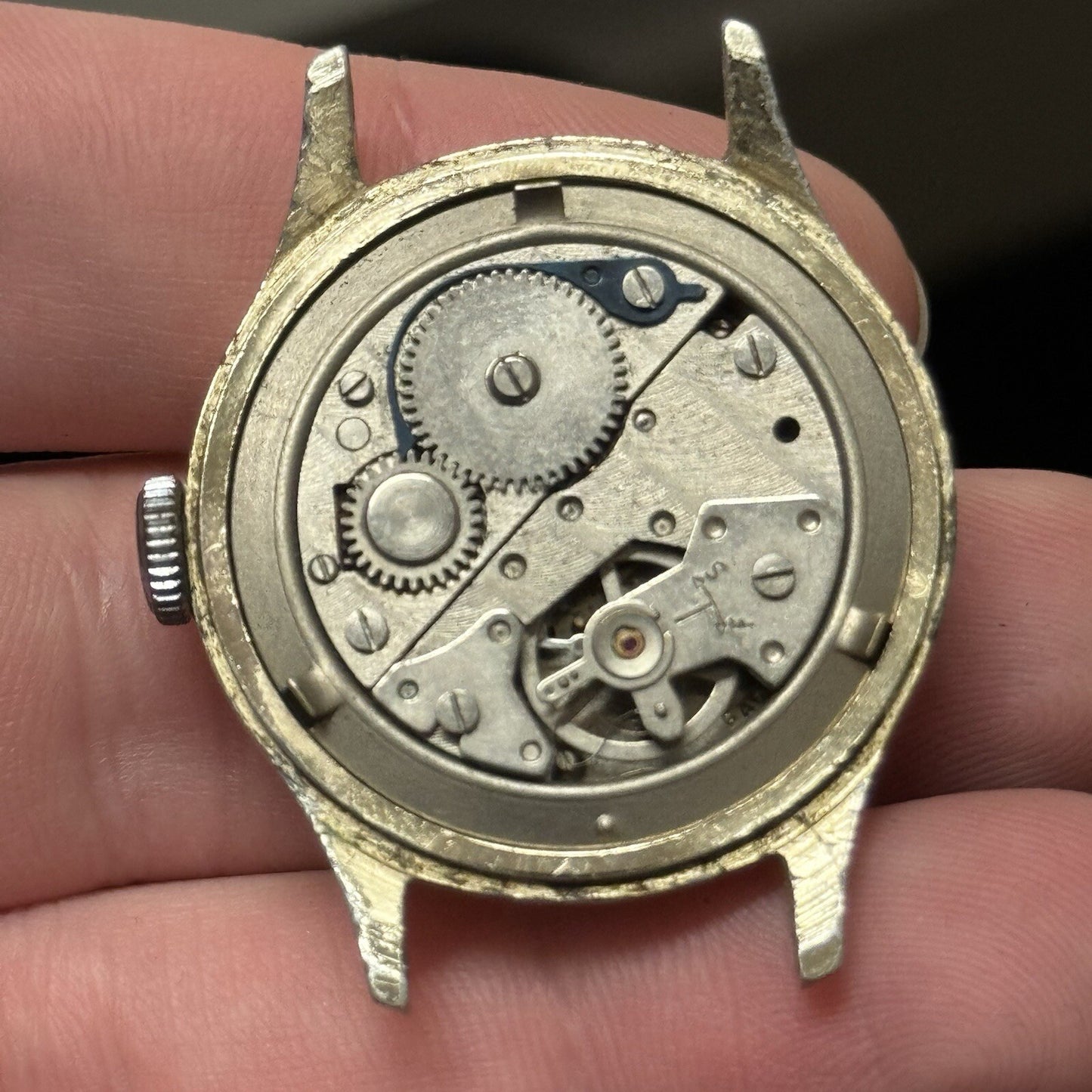 33mm Gents Vintage Ingersoll 5 Jewels Shock Proof Wristwatch NON WORKING Spares