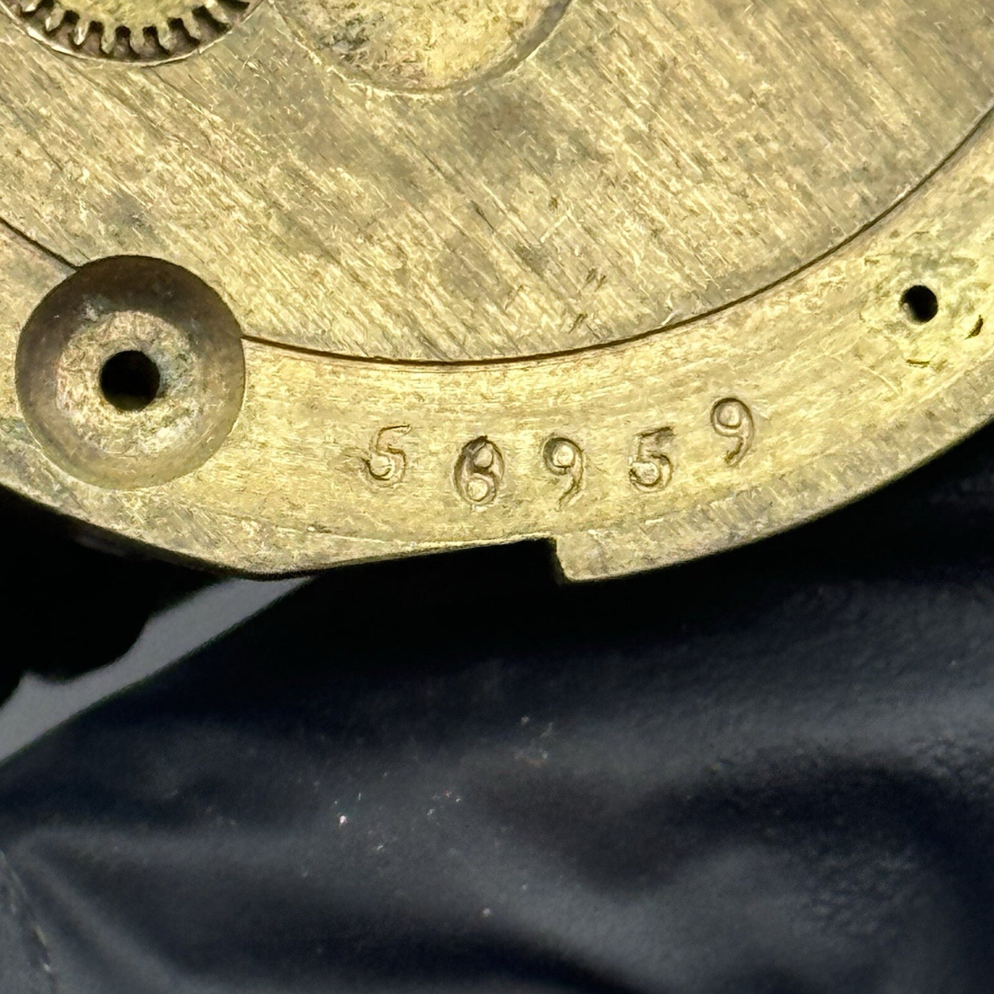 47.4mm Partial Pocket Watch Movement Missing Balance FOR PARTS Restore