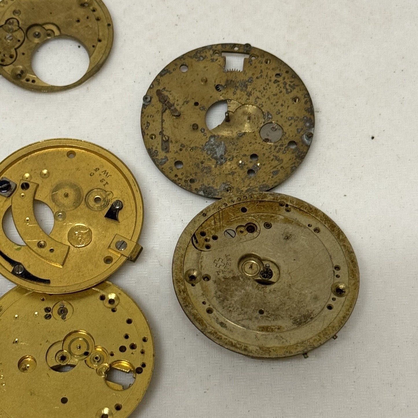 12 x Antique Partial Pocket Watch Movements Parts Repair Watchmakers Job Lot