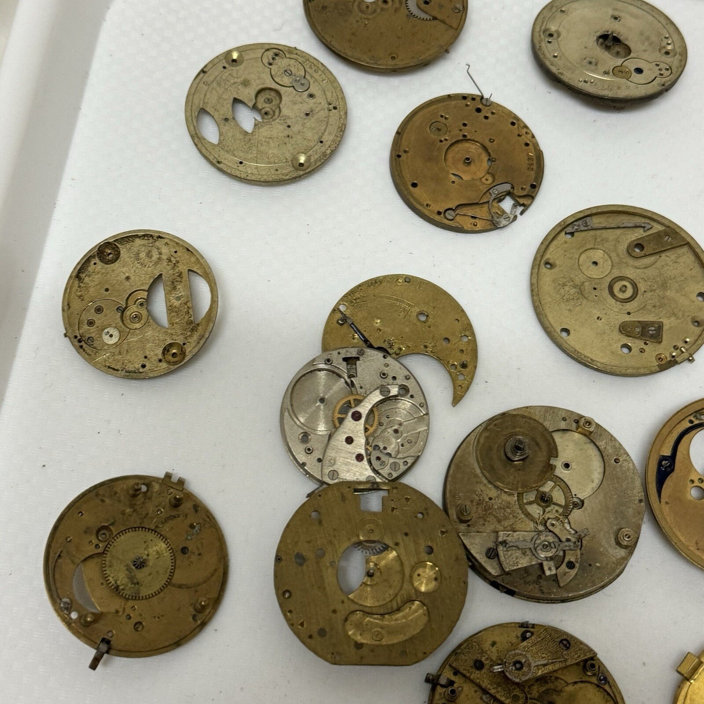 590 Grams Mixed Partial Pocket Watch Movements Watchmakers Job Lot Spares Parts