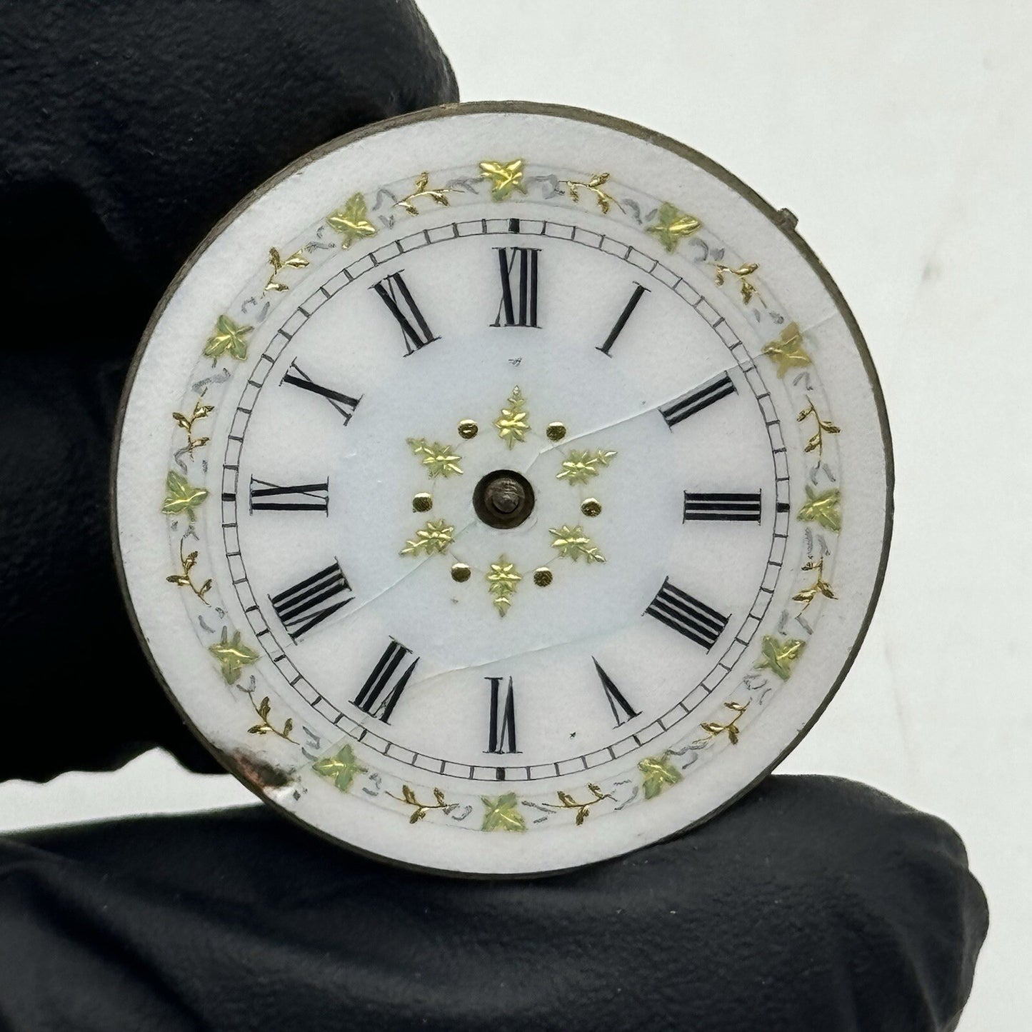 28.8mm Beautiful Patterned Dial Cylinder Pocket Watch Movement For Parts Repair