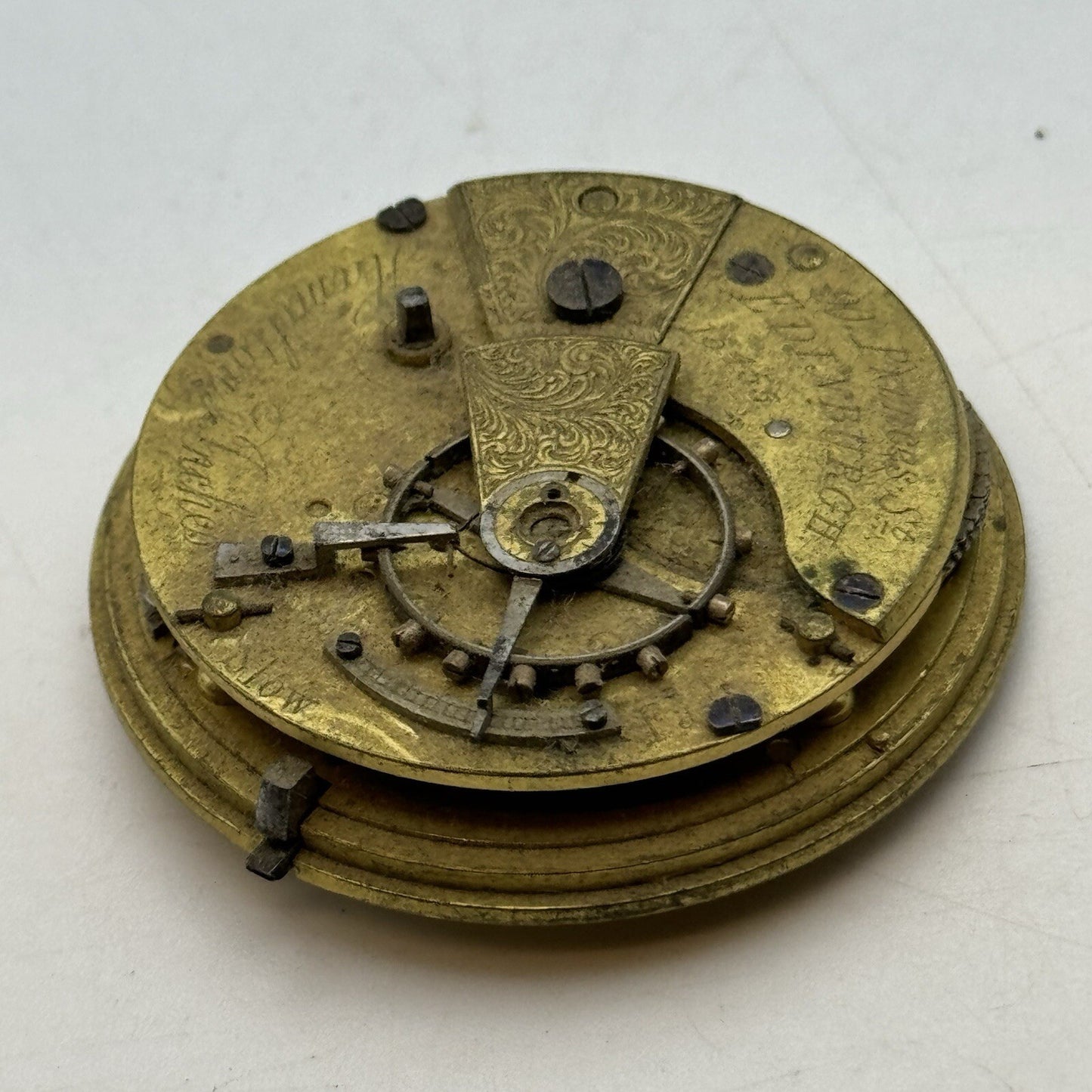 41.1mm Hamilton & Inches Fusee Pocket Watch Movement FOR PARTS Restore