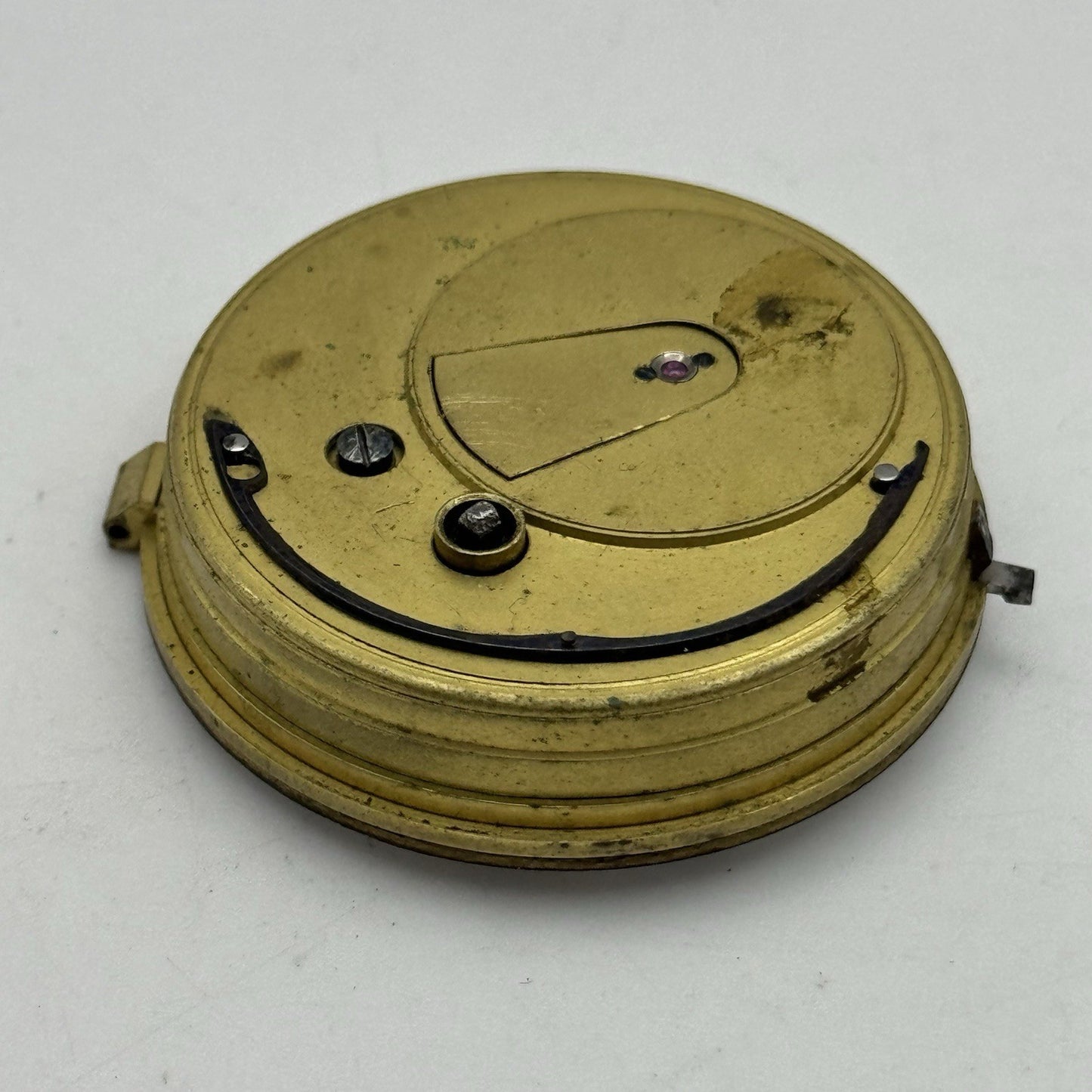 43mm Antique Fusee Good Balance Pocket Watch Movement - Chain Present PARTS