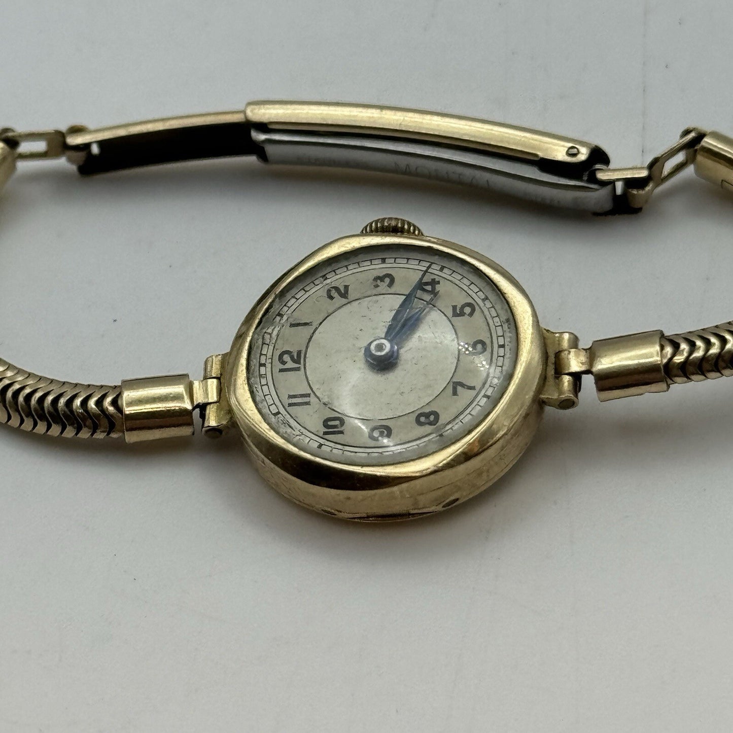 21mm Buren Dennison 9ct Gold Ladies Swiss Manual Wind Watch To Restore Vintage