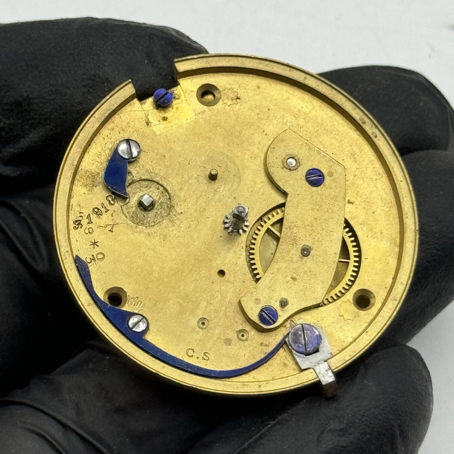37.5mm C Mason Canterbury Fusee No Chain Pocket Watch Movement FOR PARTS