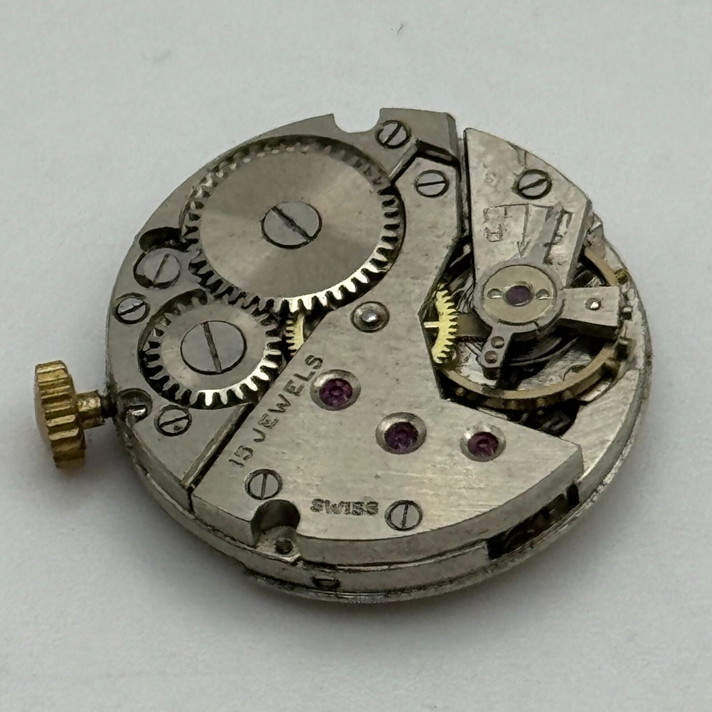 19.6mm Ladies Avia Derby D40 Manual Wind 15 Jewels Watch Movement PARTS SPARES