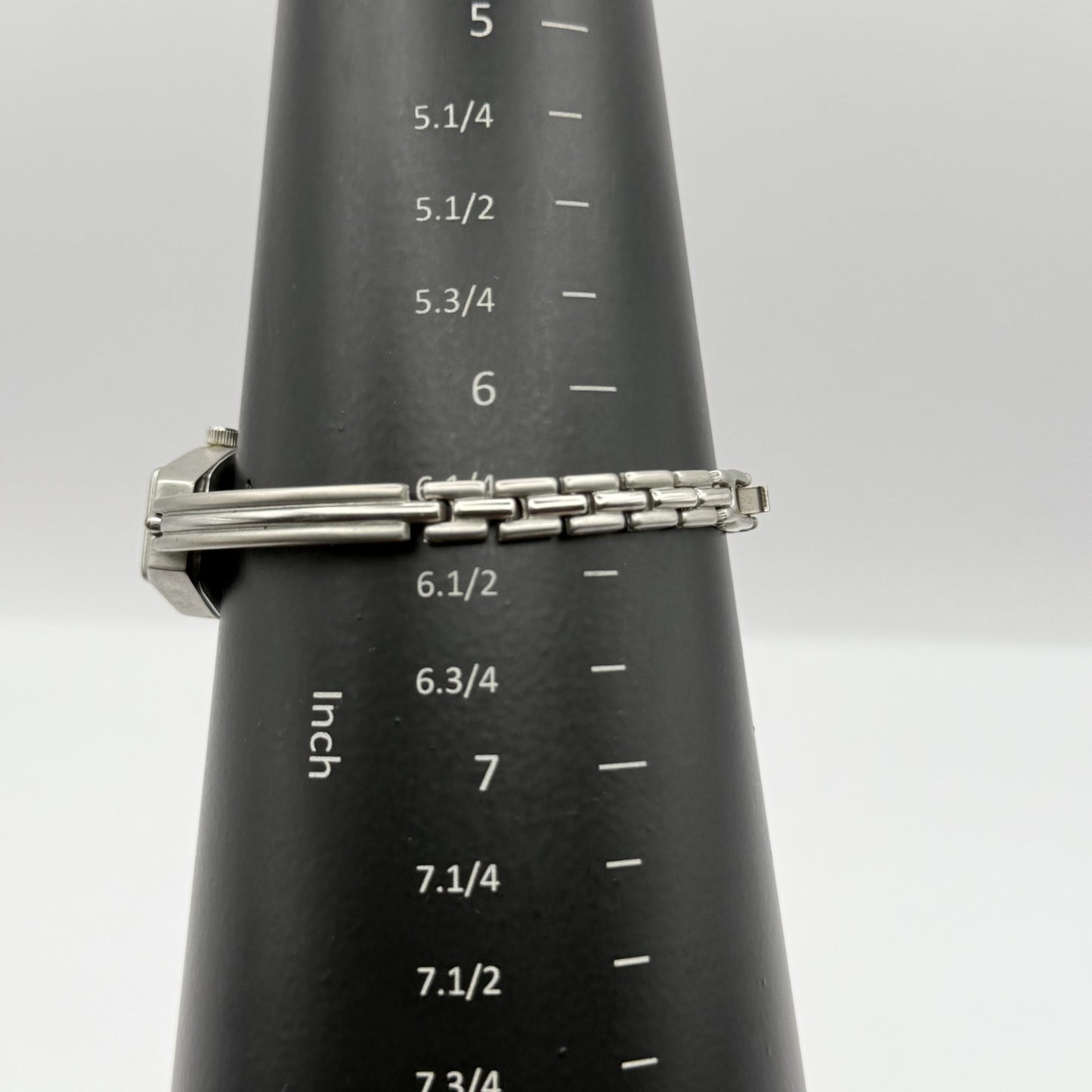 Buckingham Ladies Quartz Watch Purple Dial Silver Tone Bracelet Working 18mm