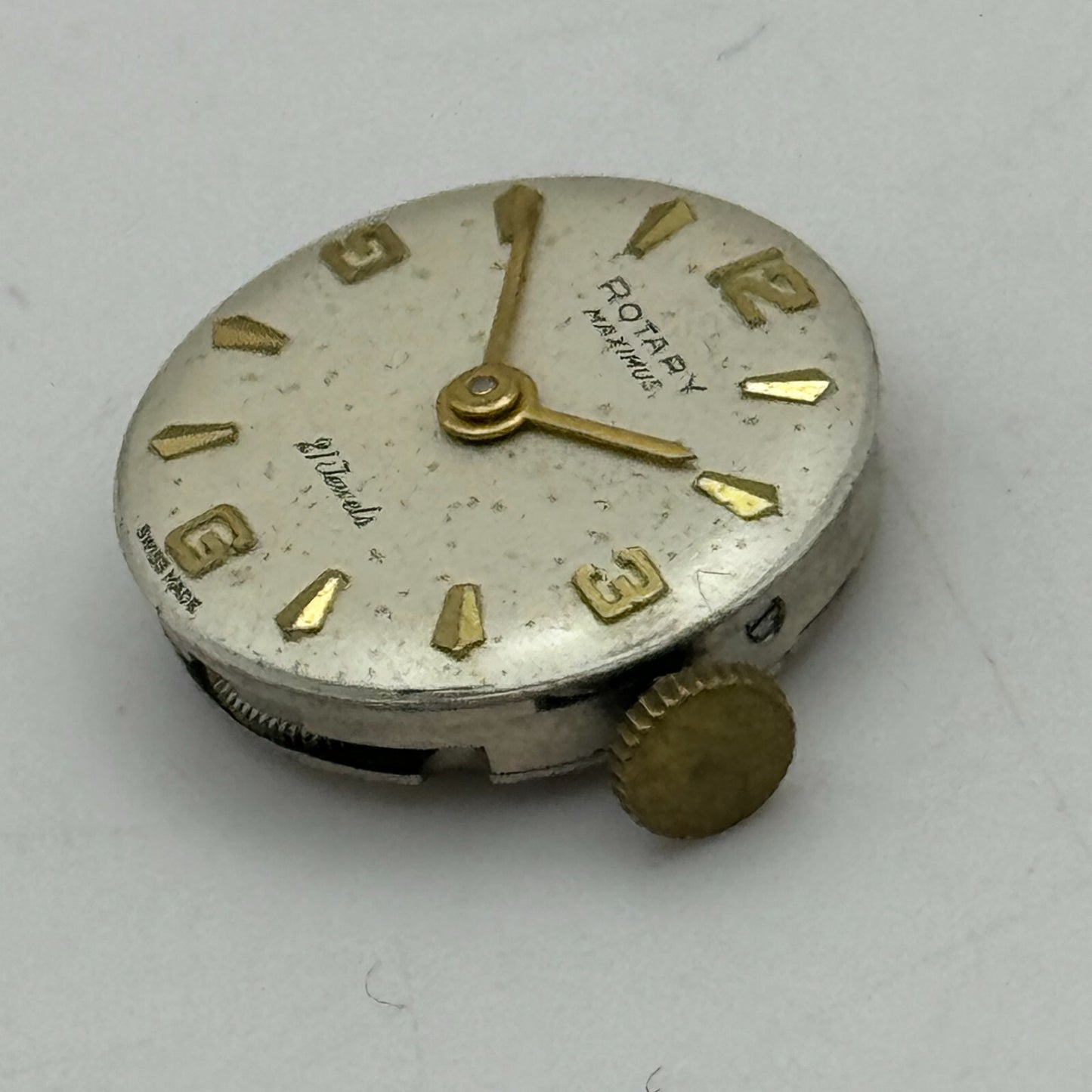 15.9mm Running ETA 2410 Rotary Maximus 415 Manual Wind Swiss Watch Movement