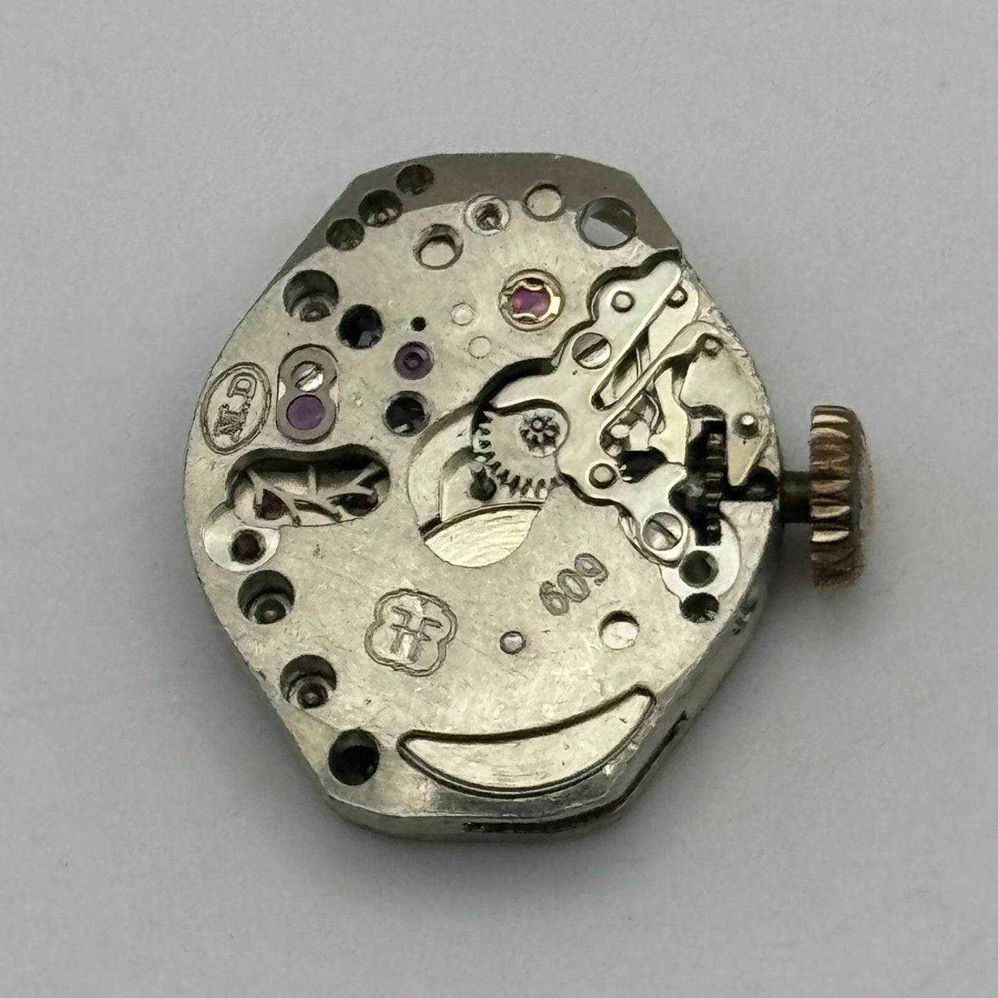 15.3mm Running Rotary FHF 609 Manual Wind 17 Jewels Swiss Watch Movement PARTS