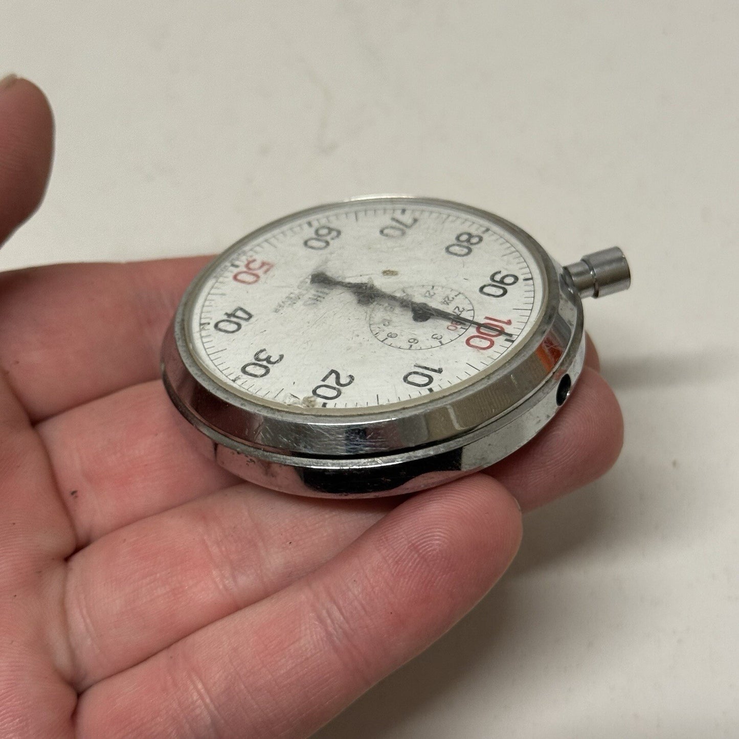 54mm Manual Wind Smith Min Jewelled Lever Stop Watch NON WORKING