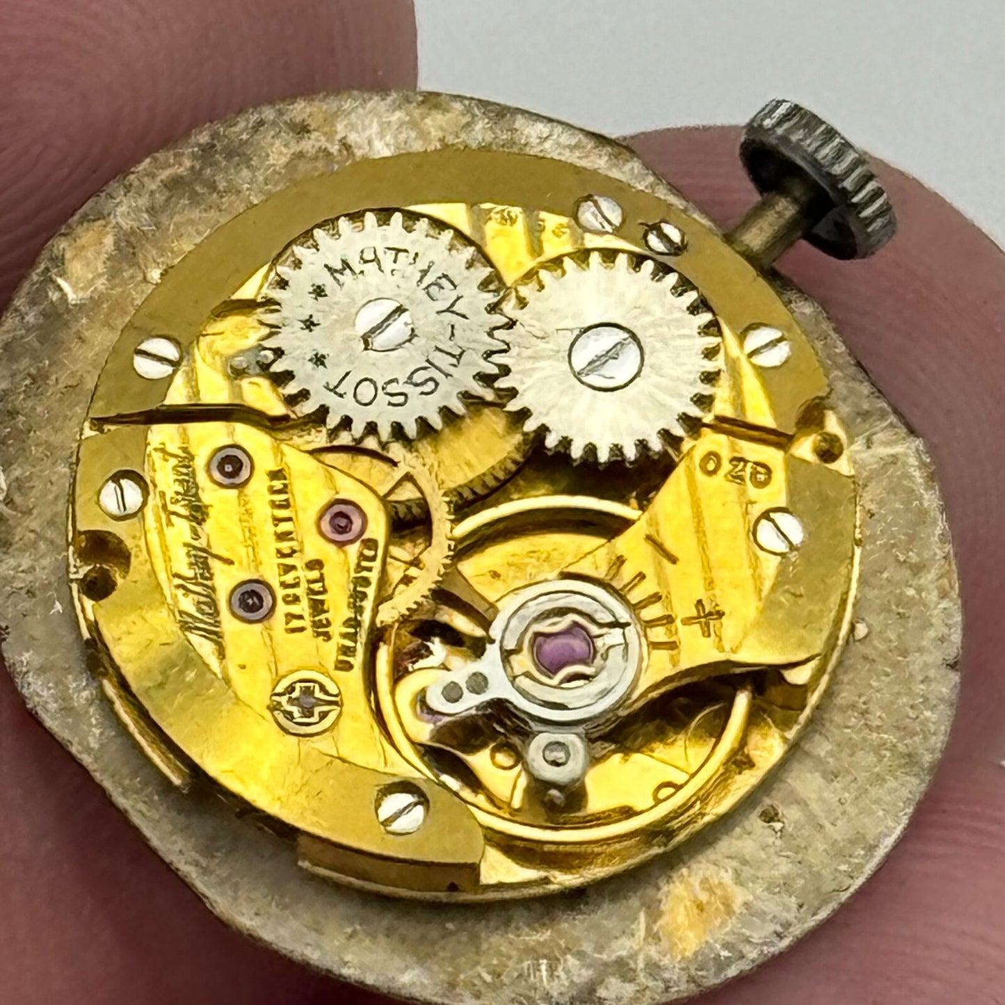 17.4mm Running Mathey Tissot 070 Manual Wind Swiss Quality Watch Movement PARTS