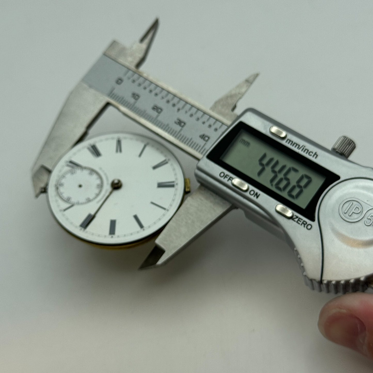 44.6mm Antique H J Norris Coventry Balance Intact Pocket Watch Movement PARTS