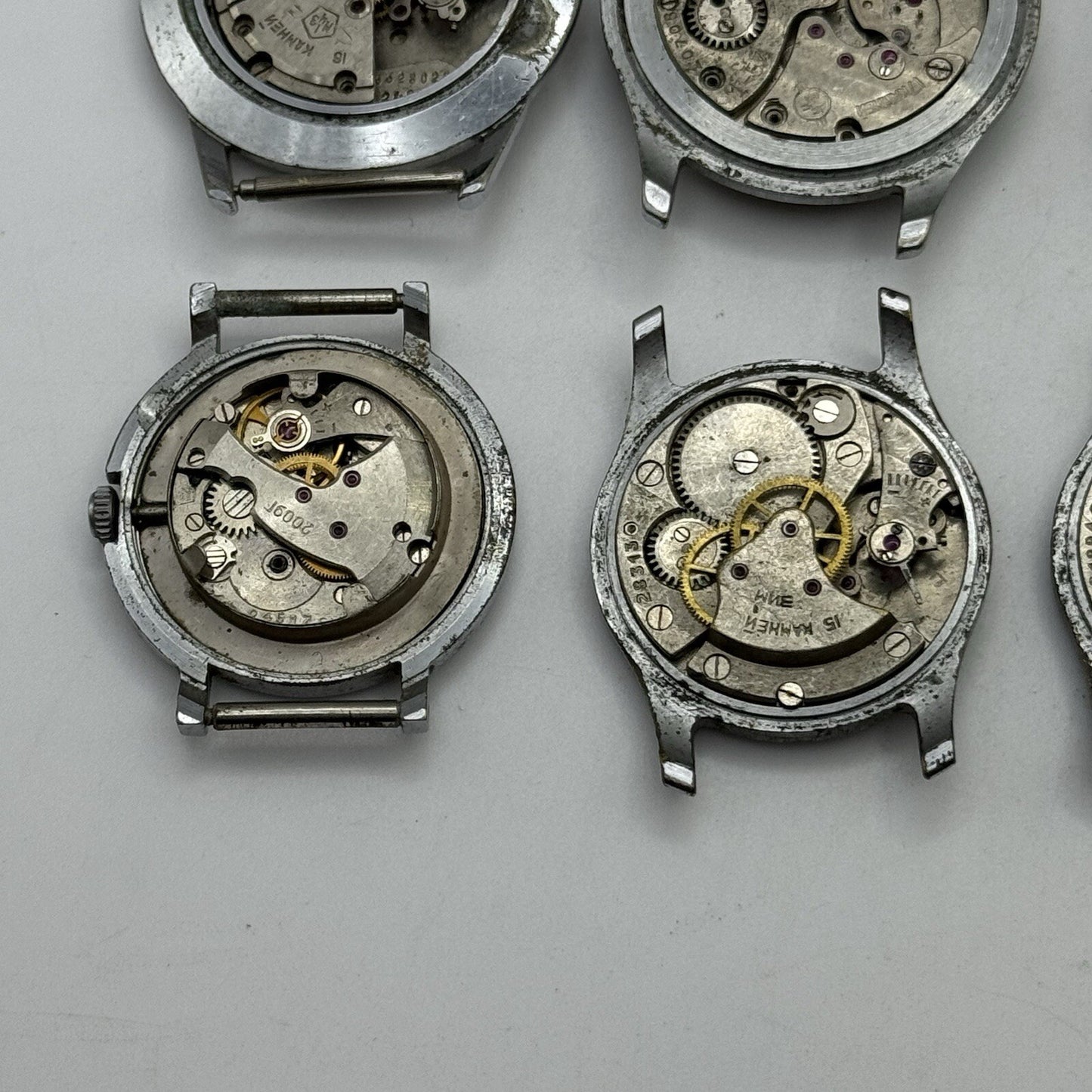 8 x Vintage Soviet Manual Wind Watch Heads For Parts Repair Job Lot Bundle