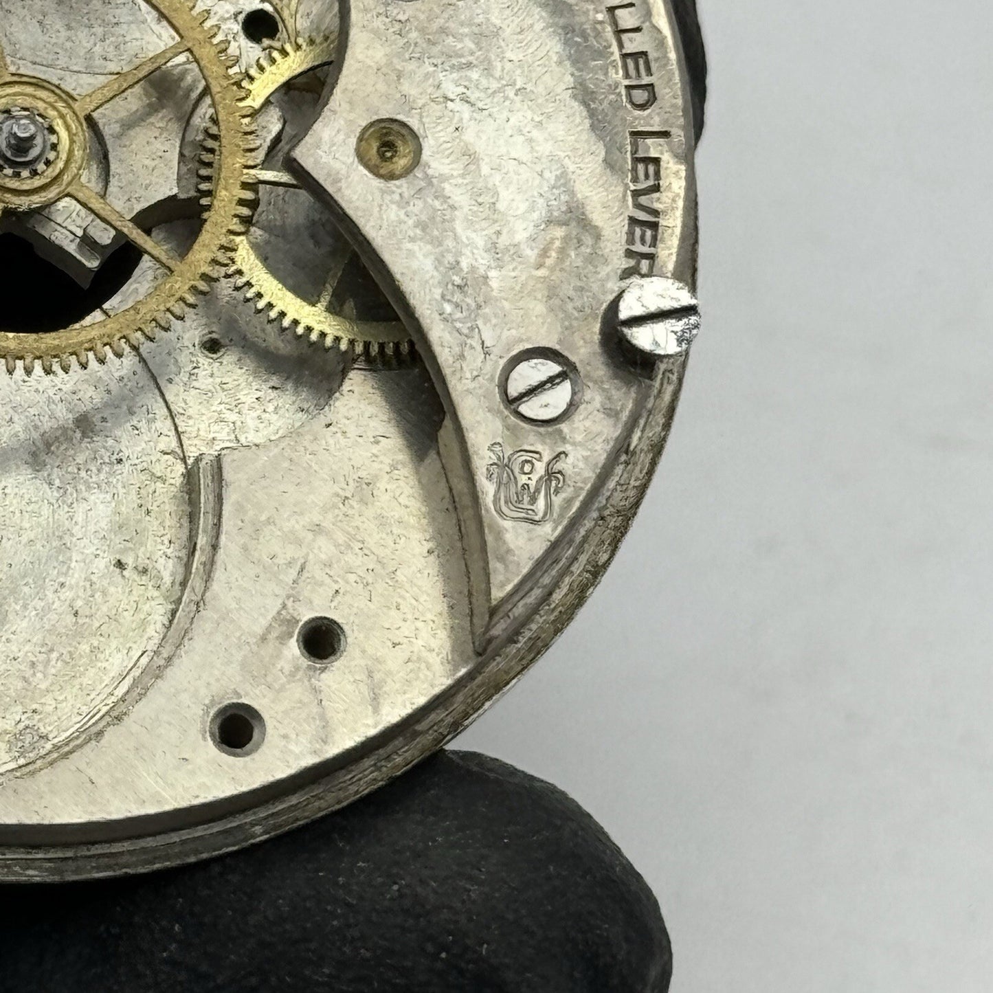 43.1mm Manual Wind Lever Adjusted Partial Pocket Watch Movement FOR PARTS Repair