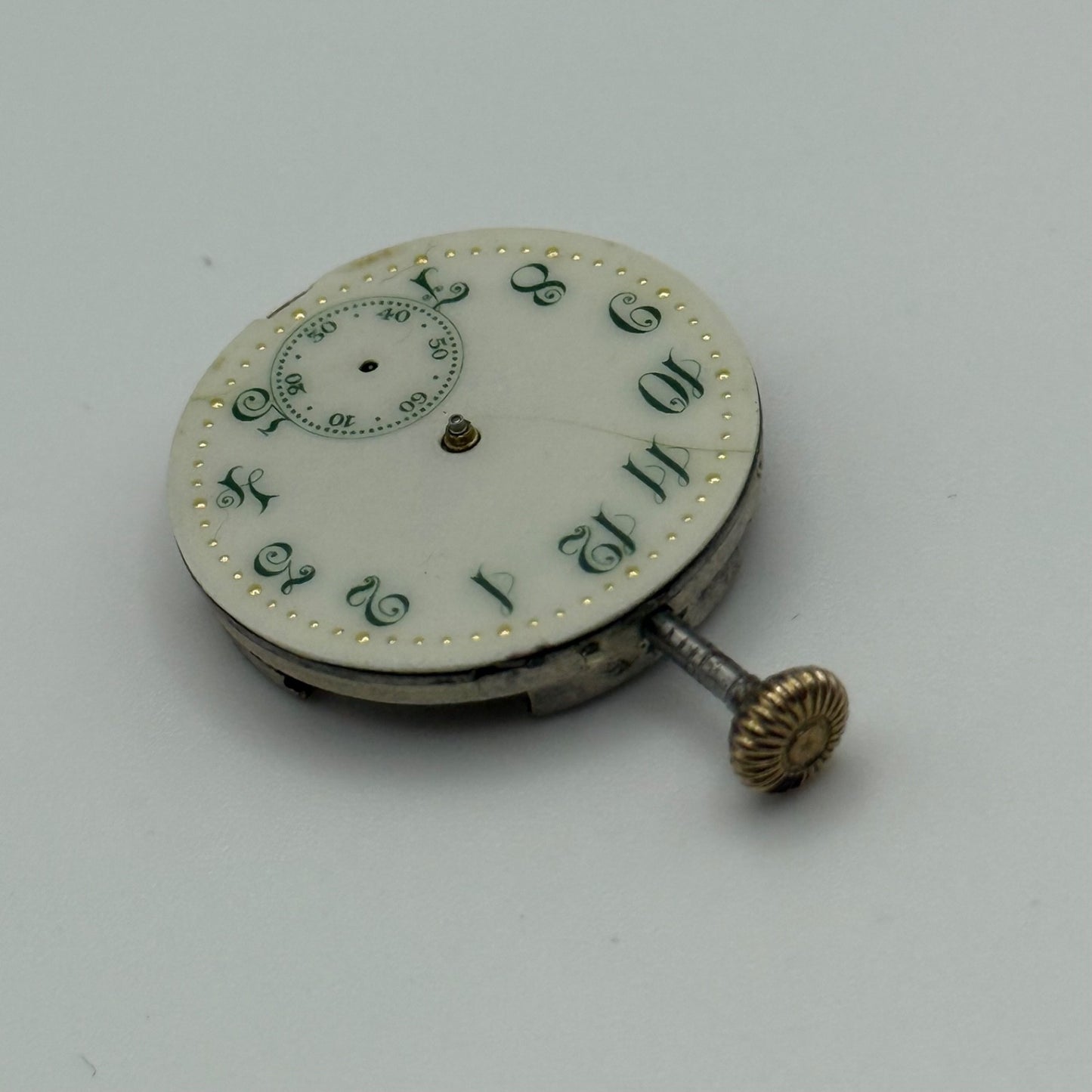 Antique Longines Watch Movement Running 1474002 Nice Dial Swiss Parts 22.9mm
