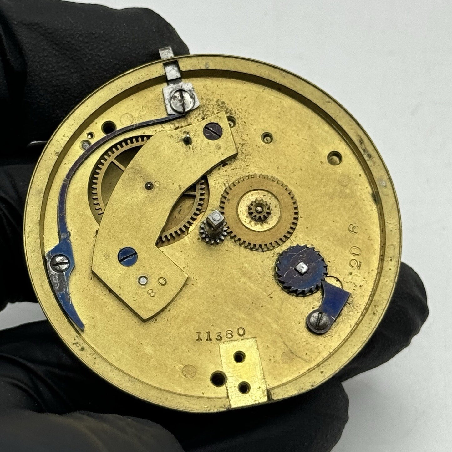 48.1mm Unidentified Fusee Chain Antique Pocket Watch Movement Parts Repair