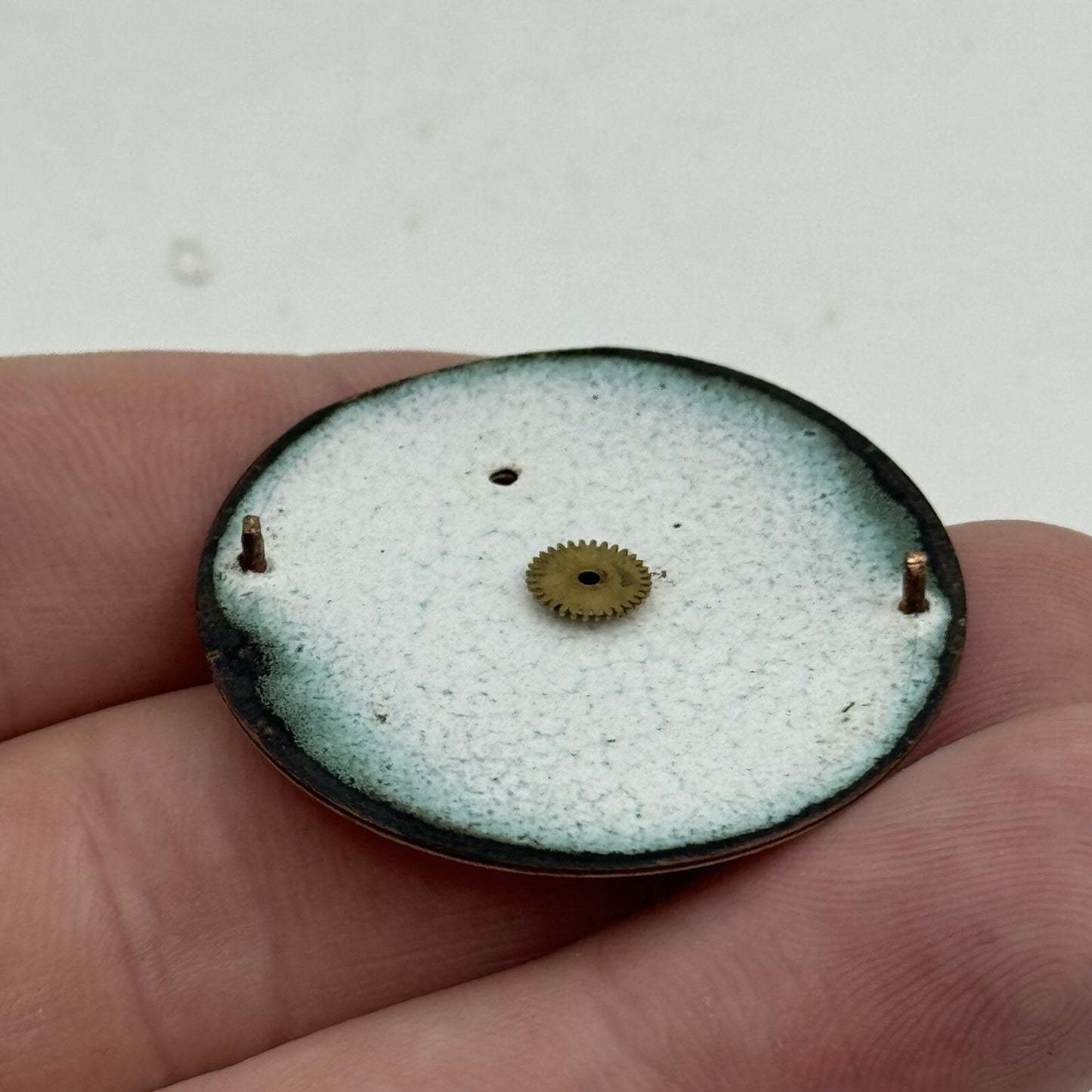35.5mm Antique Beautiful Porcelain Patterned Pocket Watch Dial Spares Parts