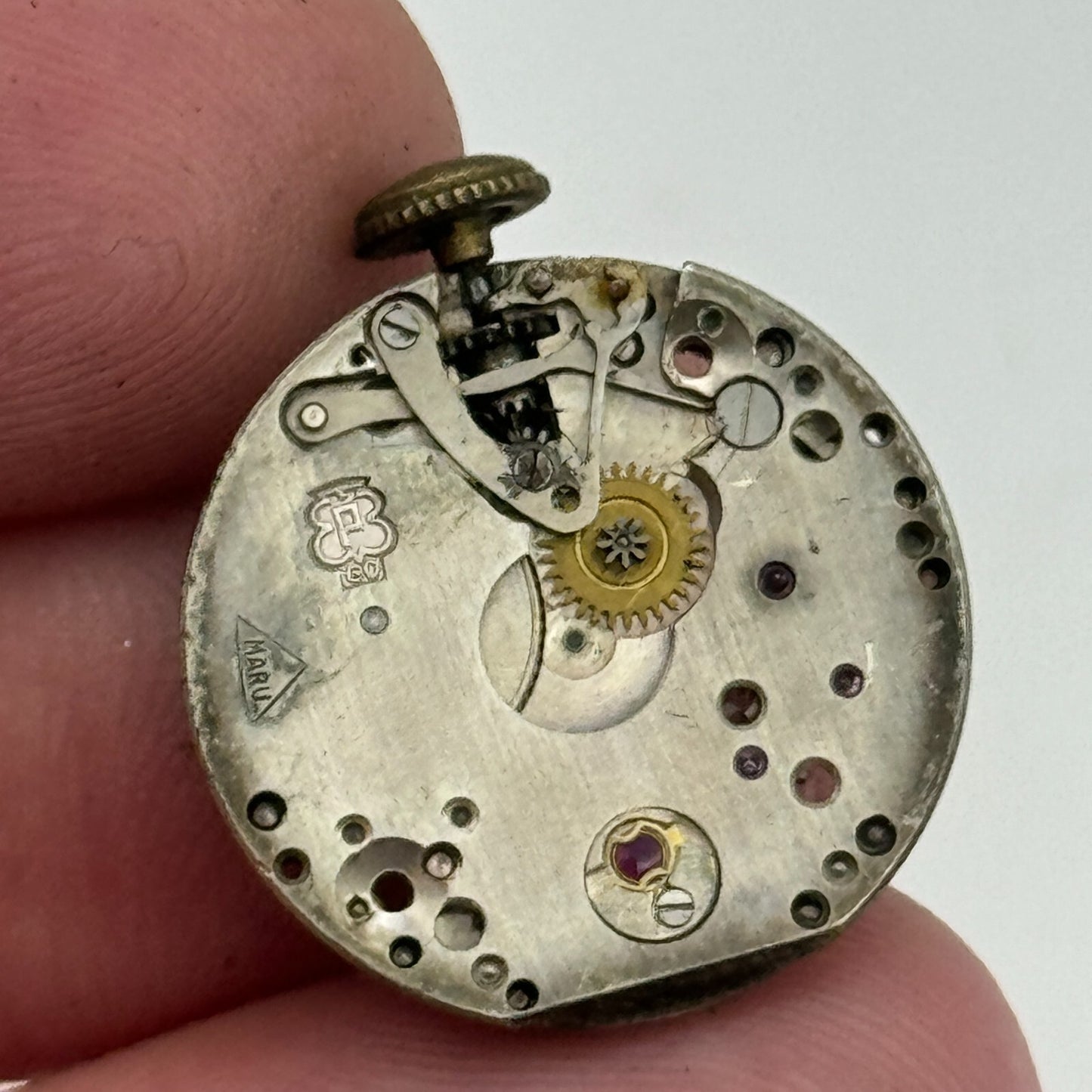19.7mm Sterling Shield Peseux P 60 Balance Ok Manual Wind Watch Movement PARTS