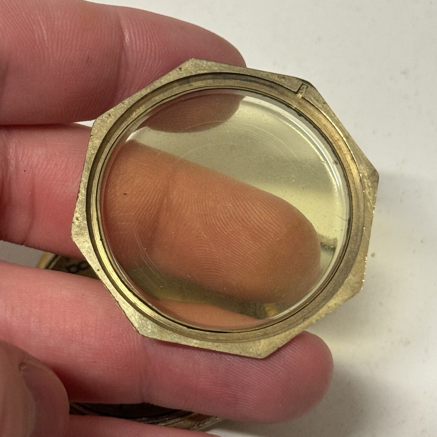 43mm WORKING Vintage Gold Filled York Octagonal Nawco Challenge Pocket Watch