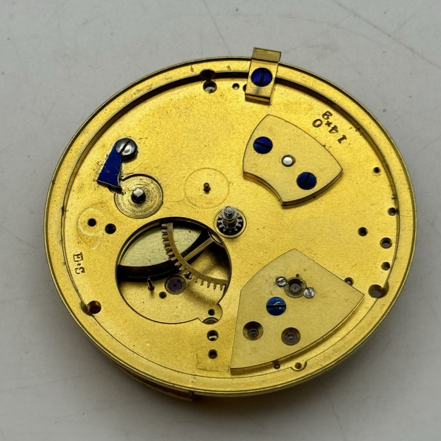 43mm Manual Wind John Atherton Liverpool Fusee Pocket Watch Movement FOR PARTS