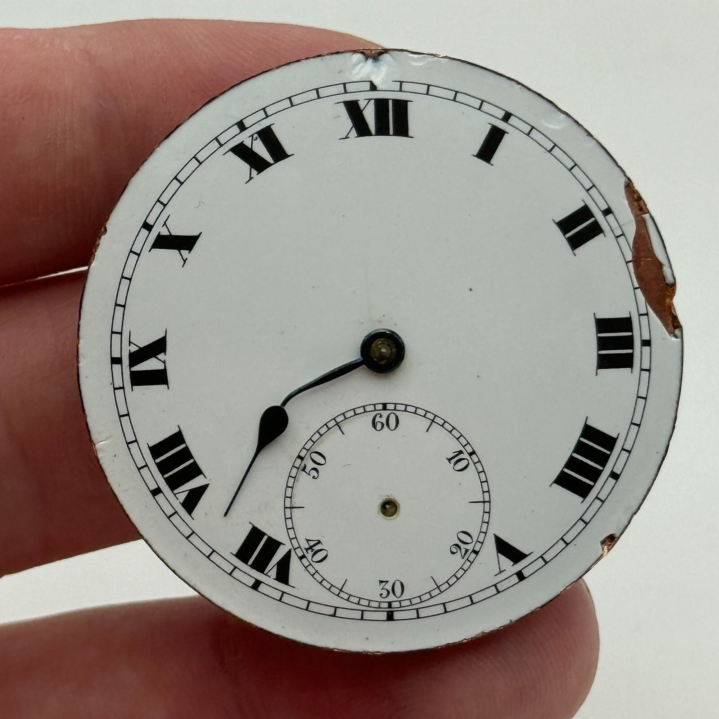 42.5mm Vintage Swiss Open Face Balance Intact Pocket Watch Movement PARTS SPARES