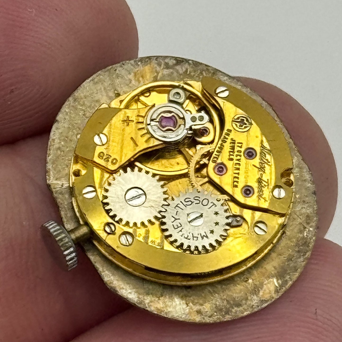17.4mm Running Mathey Tissot 070 Manual Wind Swiss Quality Watch Movement PARTS