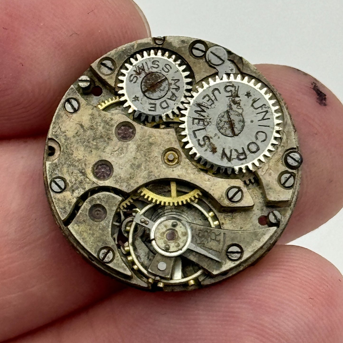 23.6mm Rolex Unicorn 15 Jewels Manual Wind Swiss Watch Movement PARTS SPARES