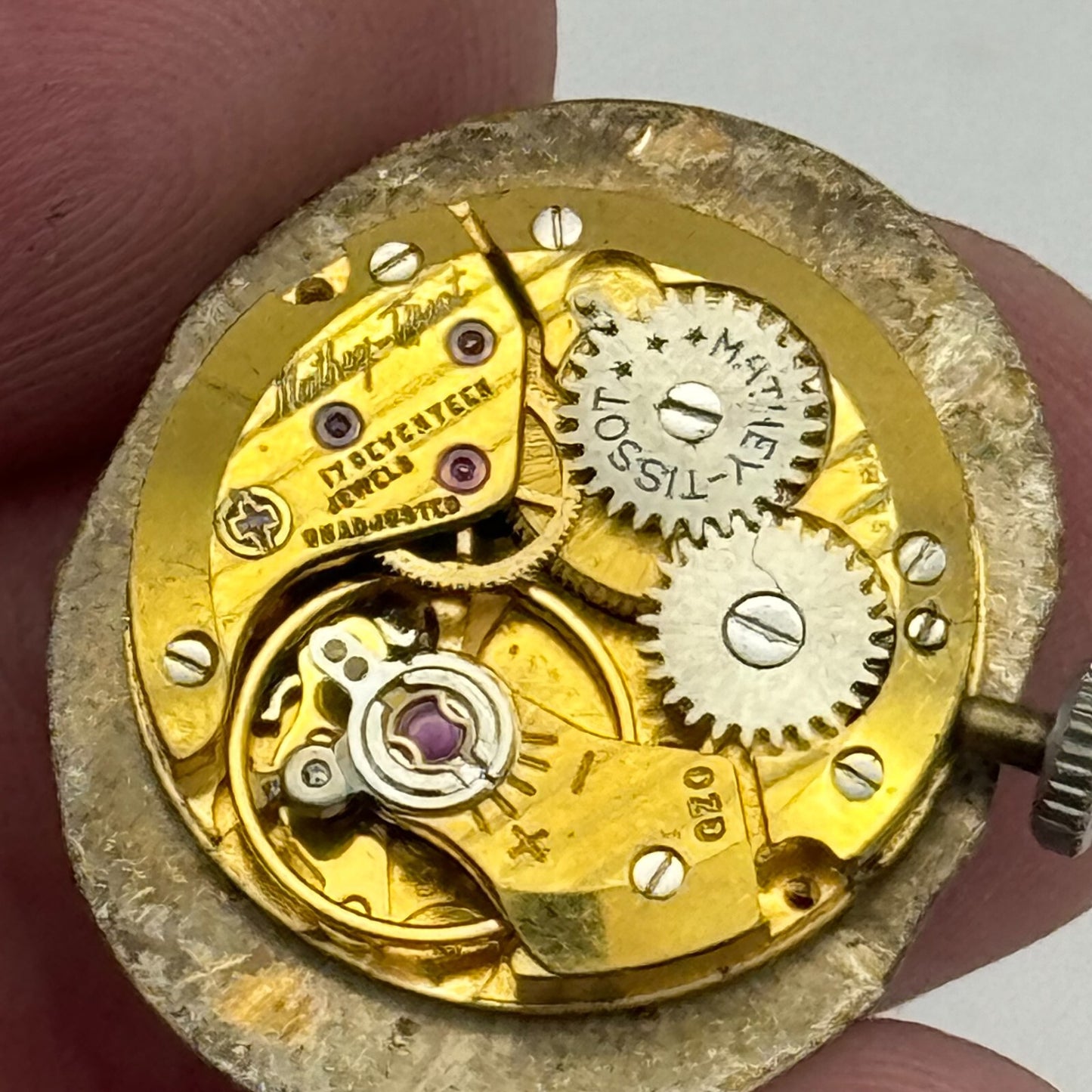 17.4mm Running Mathey Tissot 070 Manual Wind Swiss Quality Watch Movement PARTS
