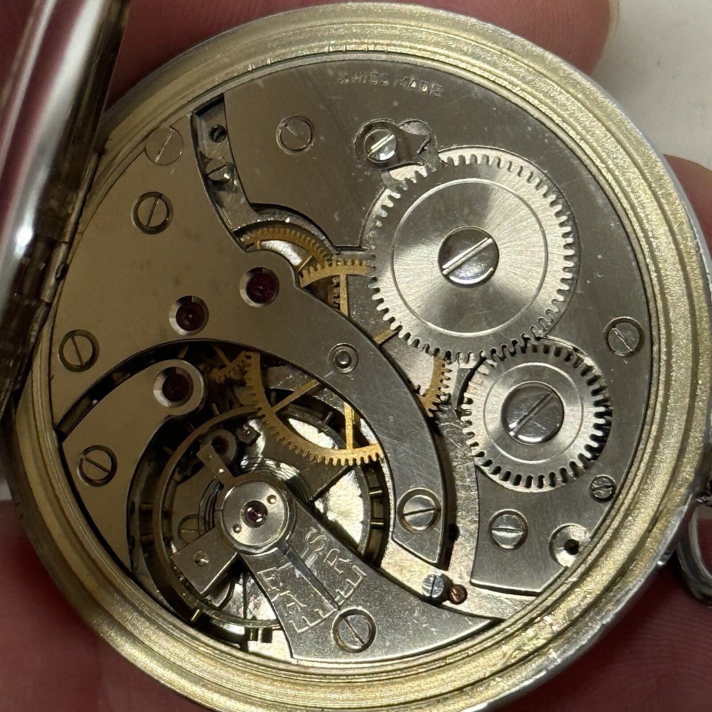 50mm Vintage Dowel NEW OLD STOCK Open Face Sub Seconds Pocket Watch TO SERVICE