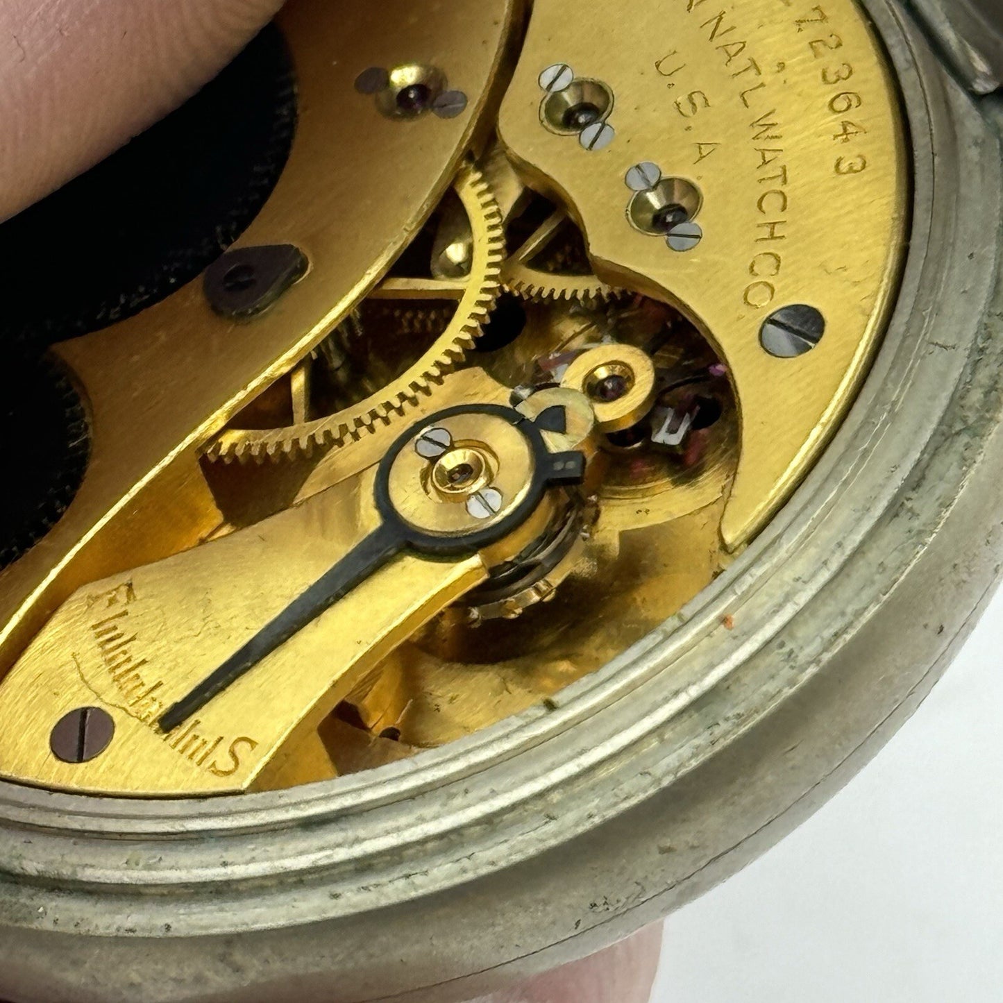 49mm 1940s Elgin USA Grade 582 Model 21 Star Case Co Stop Watch TO RESTORE