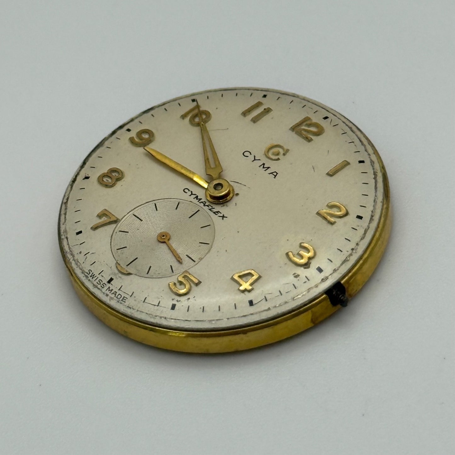Cyma R.458 Watch Movement Manual Wind Men's Vintage Swiss Parts Repair 28.3mm