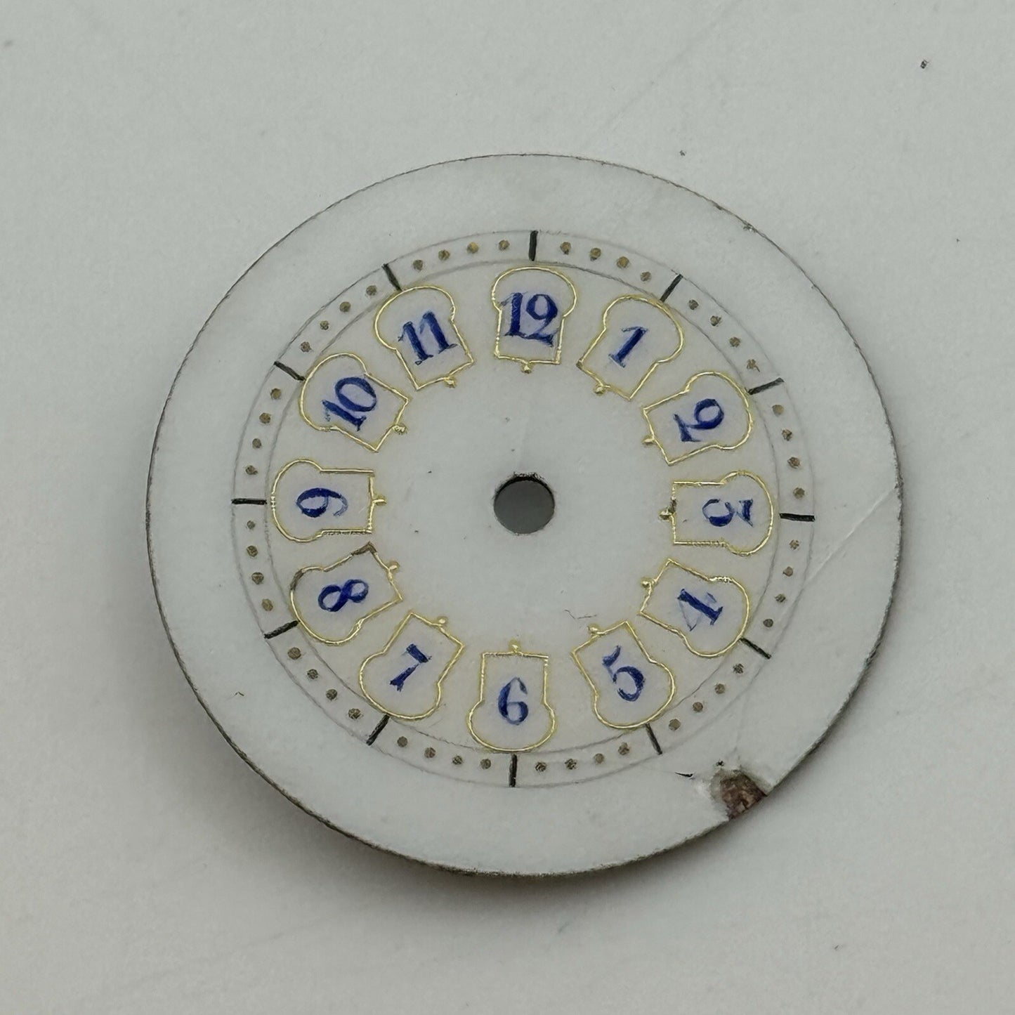 24.8mm Antique Beautiful Porcelain Patterned Ladies Watch Dial Spares Parts