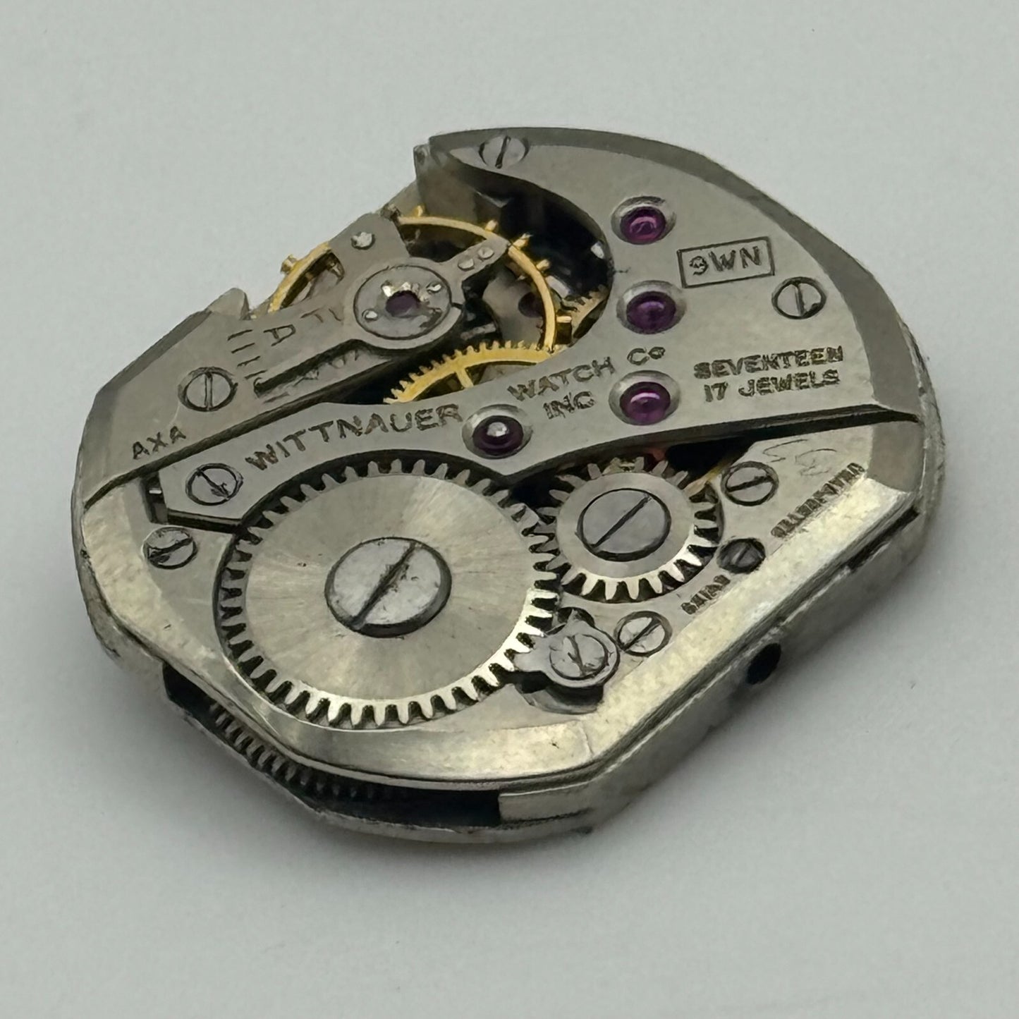 18.5mm Wittnauer 9WN Manual Wind 17 Jewels Swiss Watch Movement PARTS SPARES