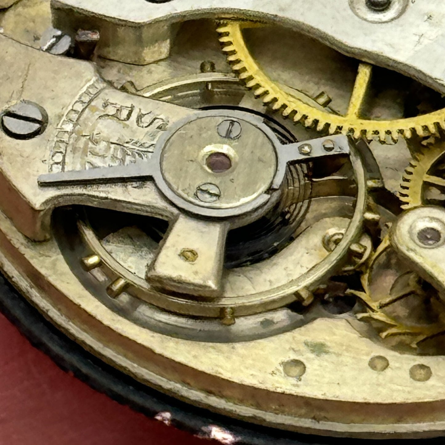 42.5mm Vintage Swiss Open Face Balance Intact Pocket Watch Movement PARTS SPARES
