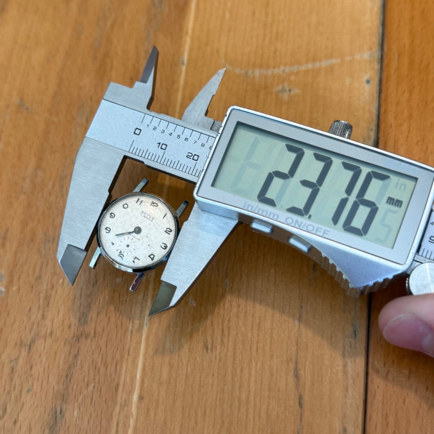 23mm Vintage UT Unitas 6365N Royce 17 Jewel Swiss Manual Wind Watch PARTS REPAIR