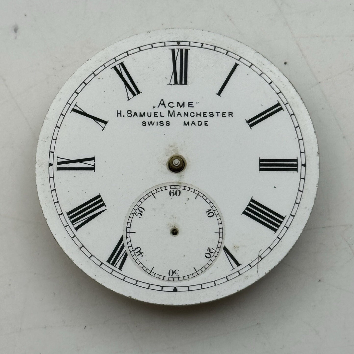 43.4mm H Samuel Patent Balance Pocket Watch Movement Parts Repair Restoration