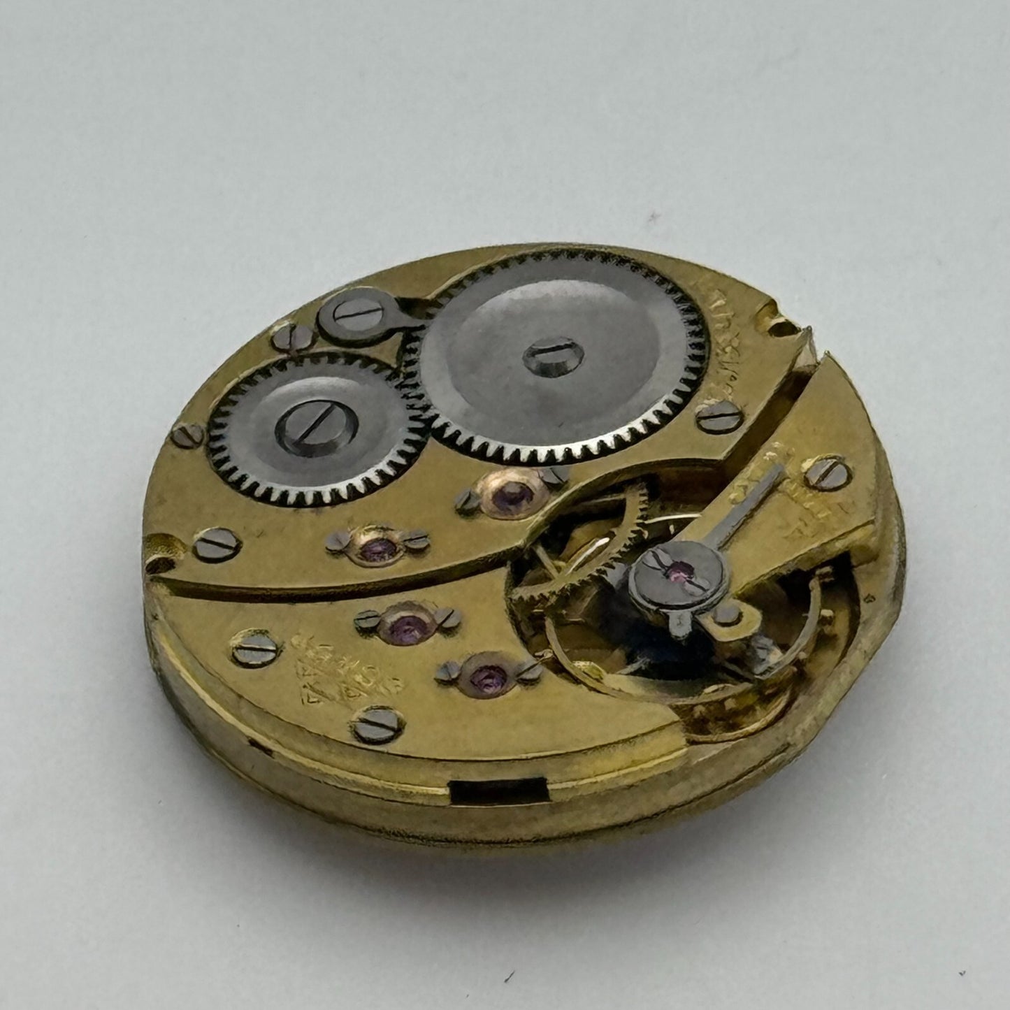 23.6mm Stauffer SS & Co Trench Watch Movement Balance Ok Manual Wind Swiss PARTS