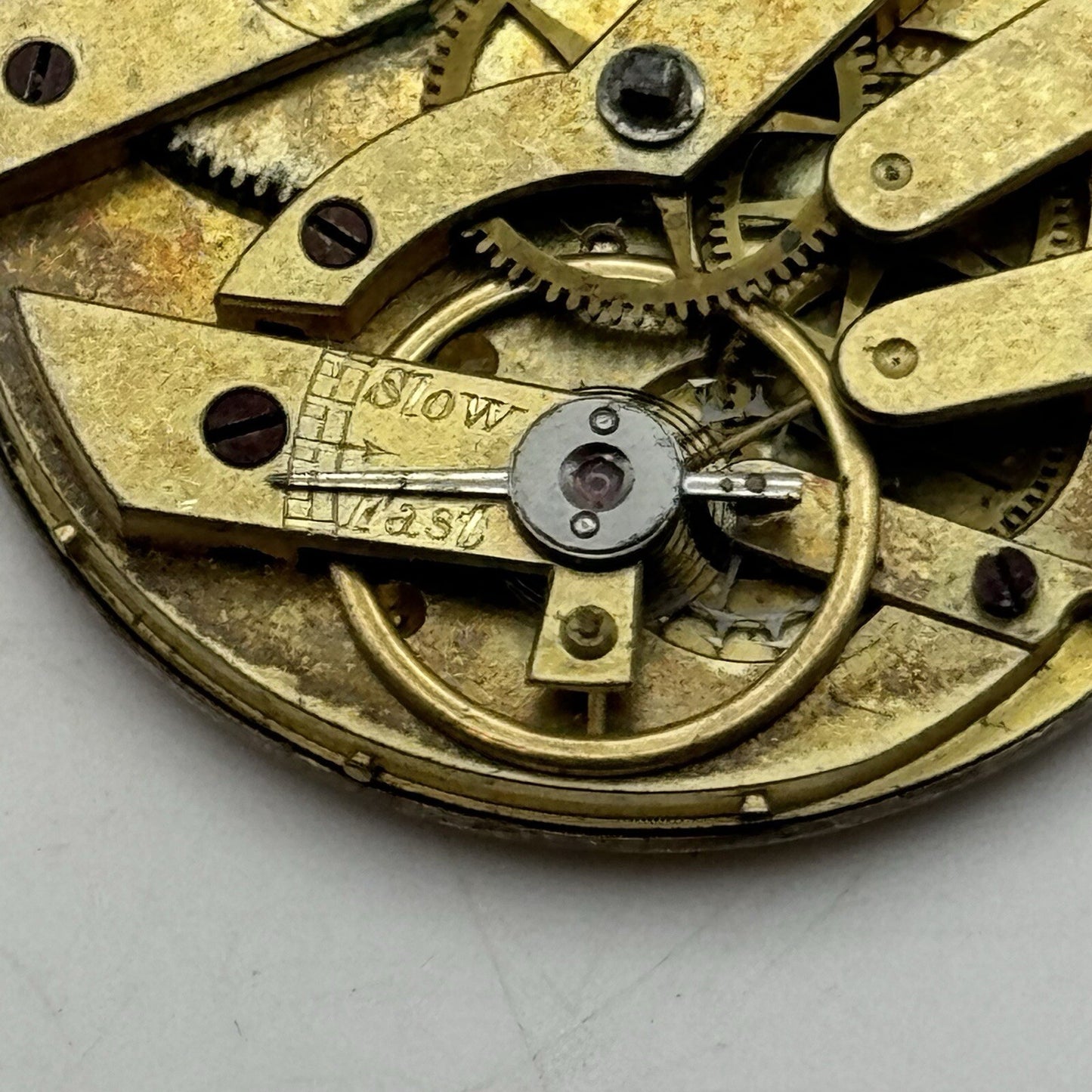 36.7mm Stauffer C X De Fonds Beautiful Dial Cylinder Watch Movement FOR PARTS