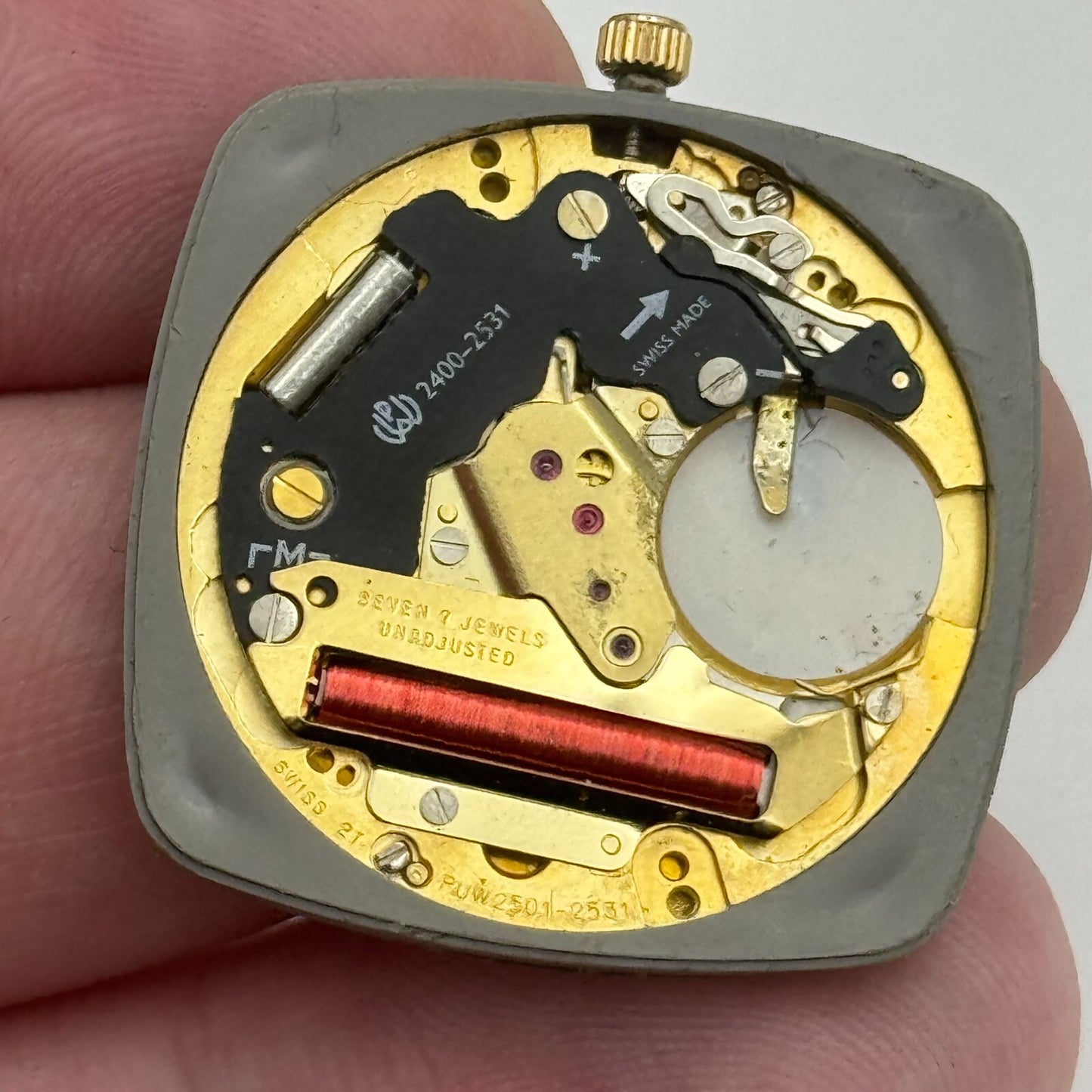 26.1mm Men’s Marvin PUW 2501 - 2531 Quartz Watch Movement Vintage PARTS SPARES