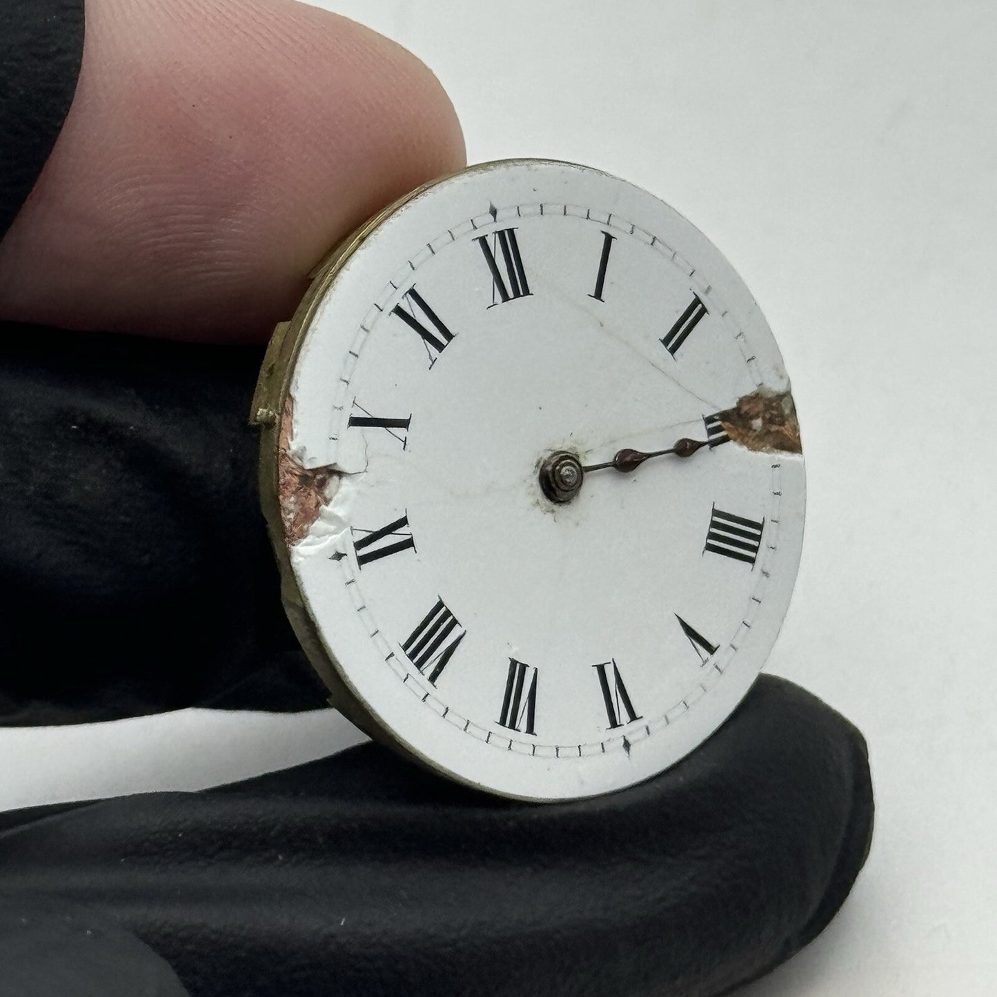 29.1mm High Quality White Porcelain Dial Cylinder Watch Movement FOR PARTS
