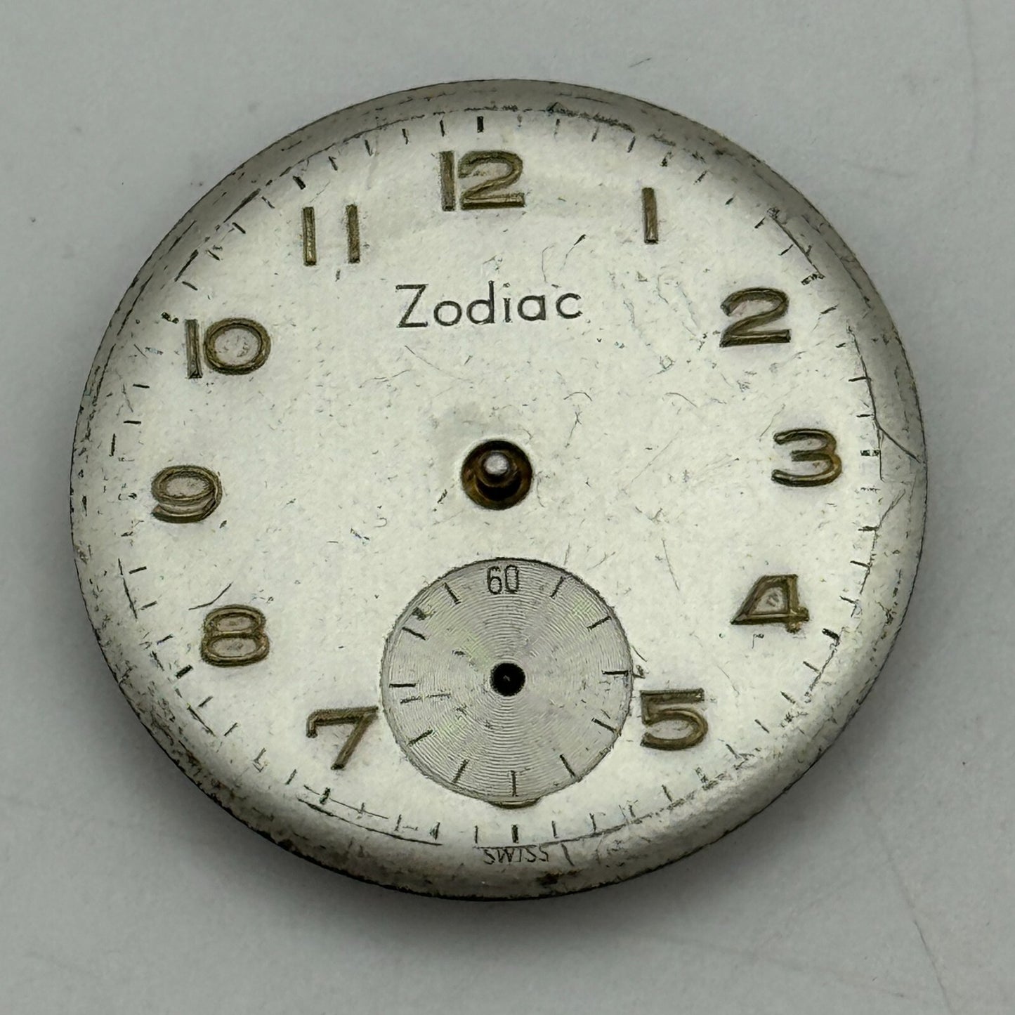 23.6mm Zodiac Cal 1025 Manual Wind Watch Movement Swiss Vintage PARTS SPARES