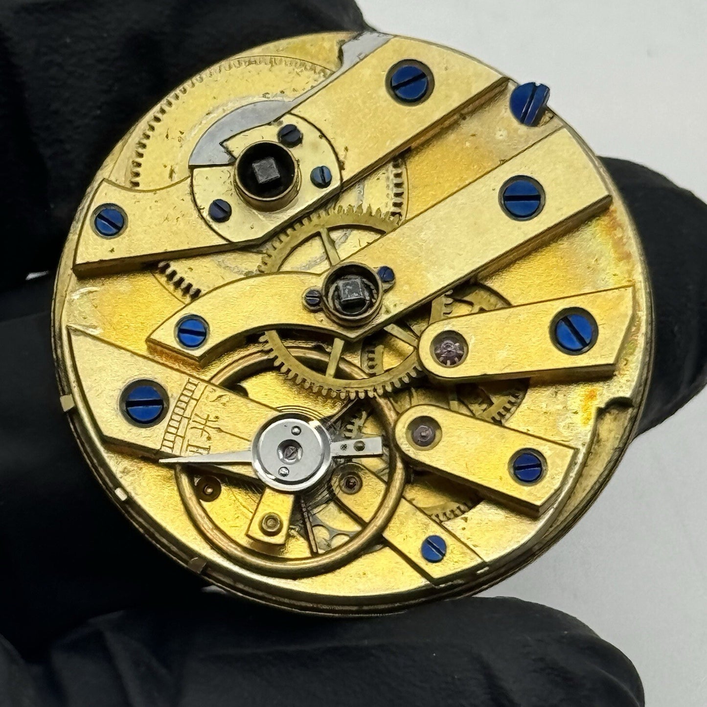 34.1mm High Quality Beautiful Gold Dial Cylinder Watch Movement Parts Repair
